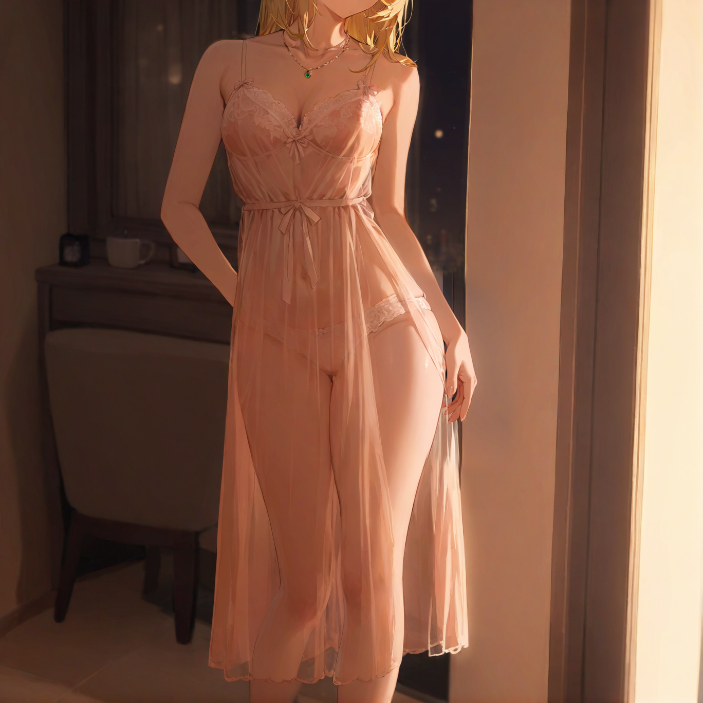 Cielo's Long Sheer Nightdress