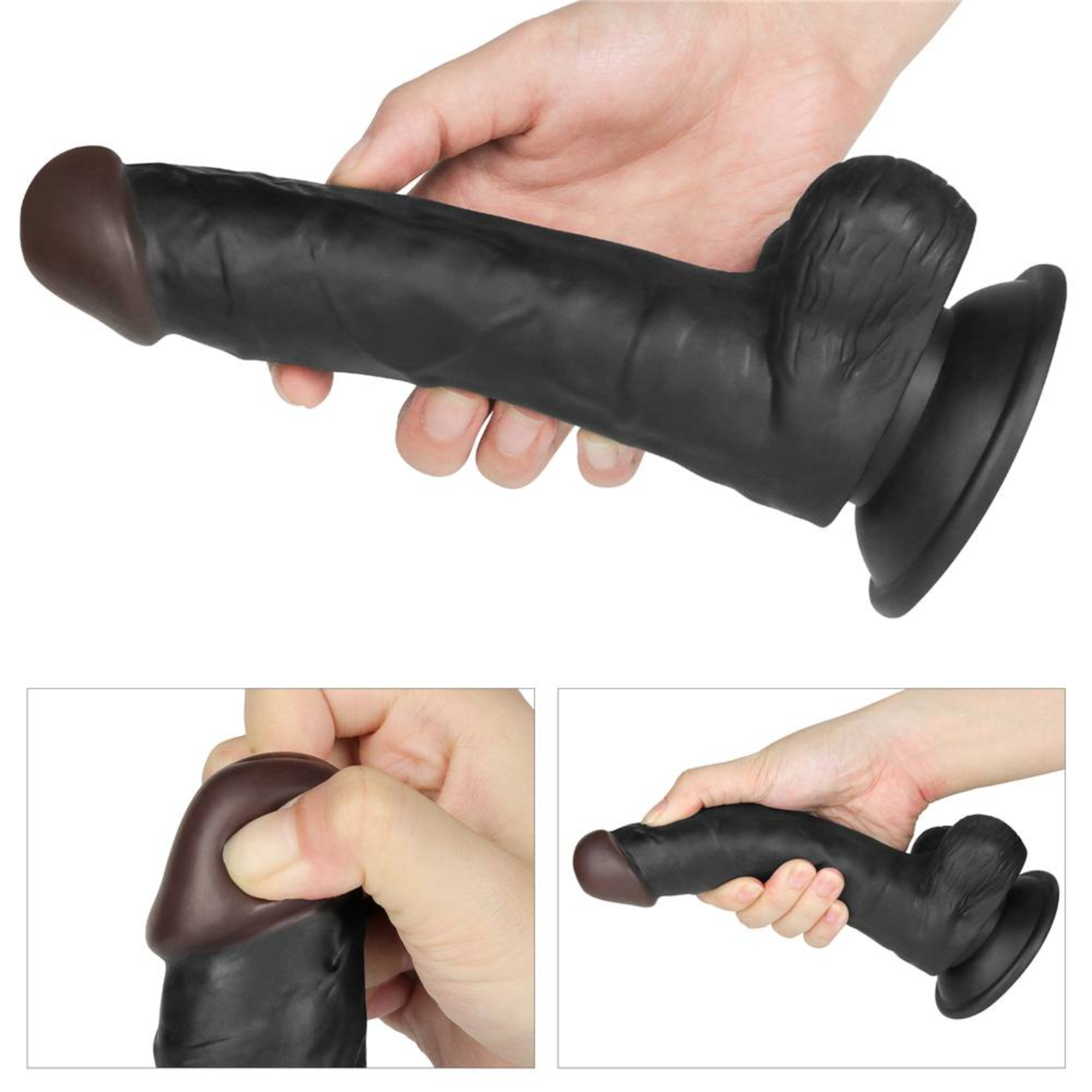 7.5 Inch Black Easy Strap-on Set