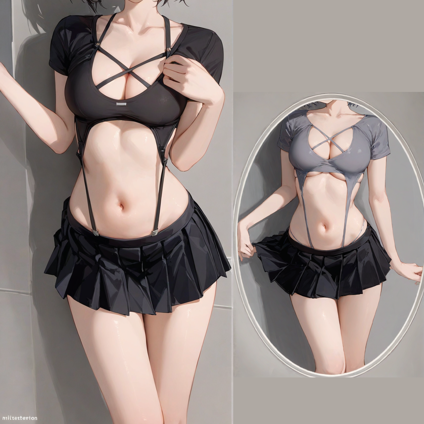 Lace-up hollow pajamas