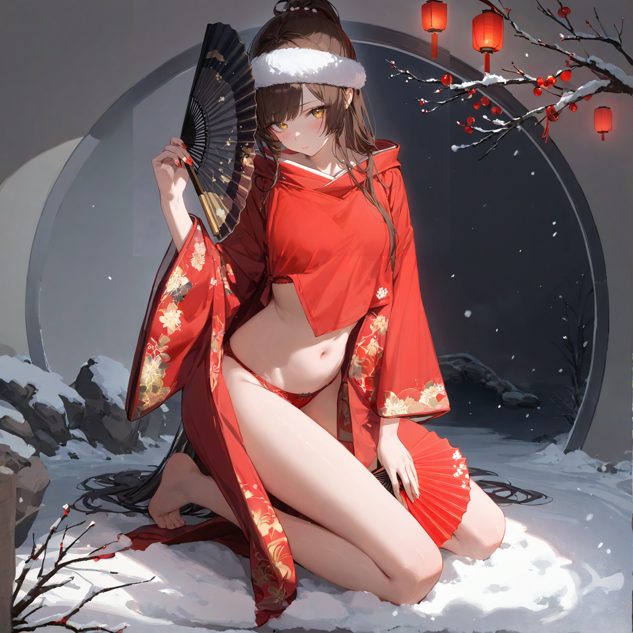 Red bridal suit