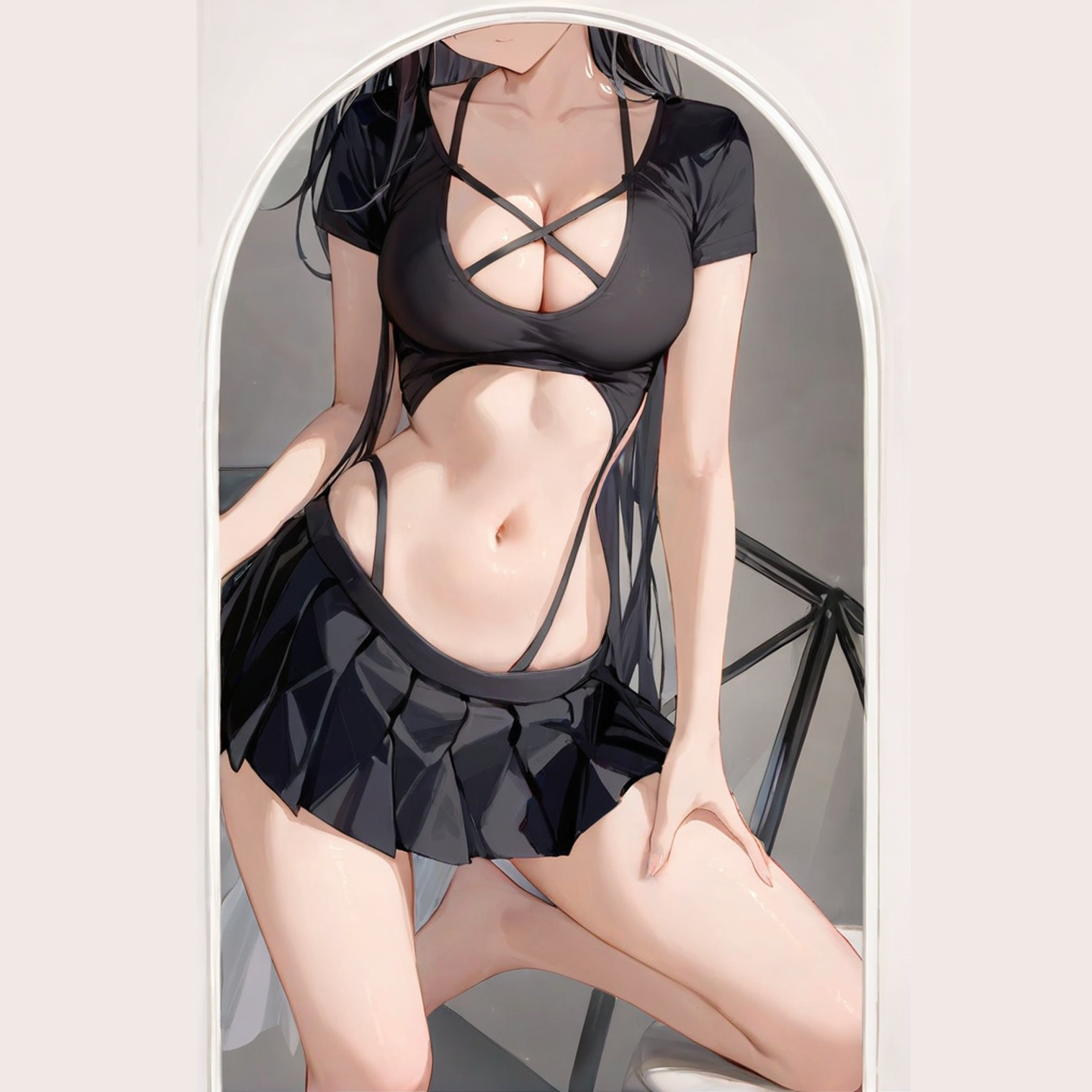 Lace-up hollow pajamas