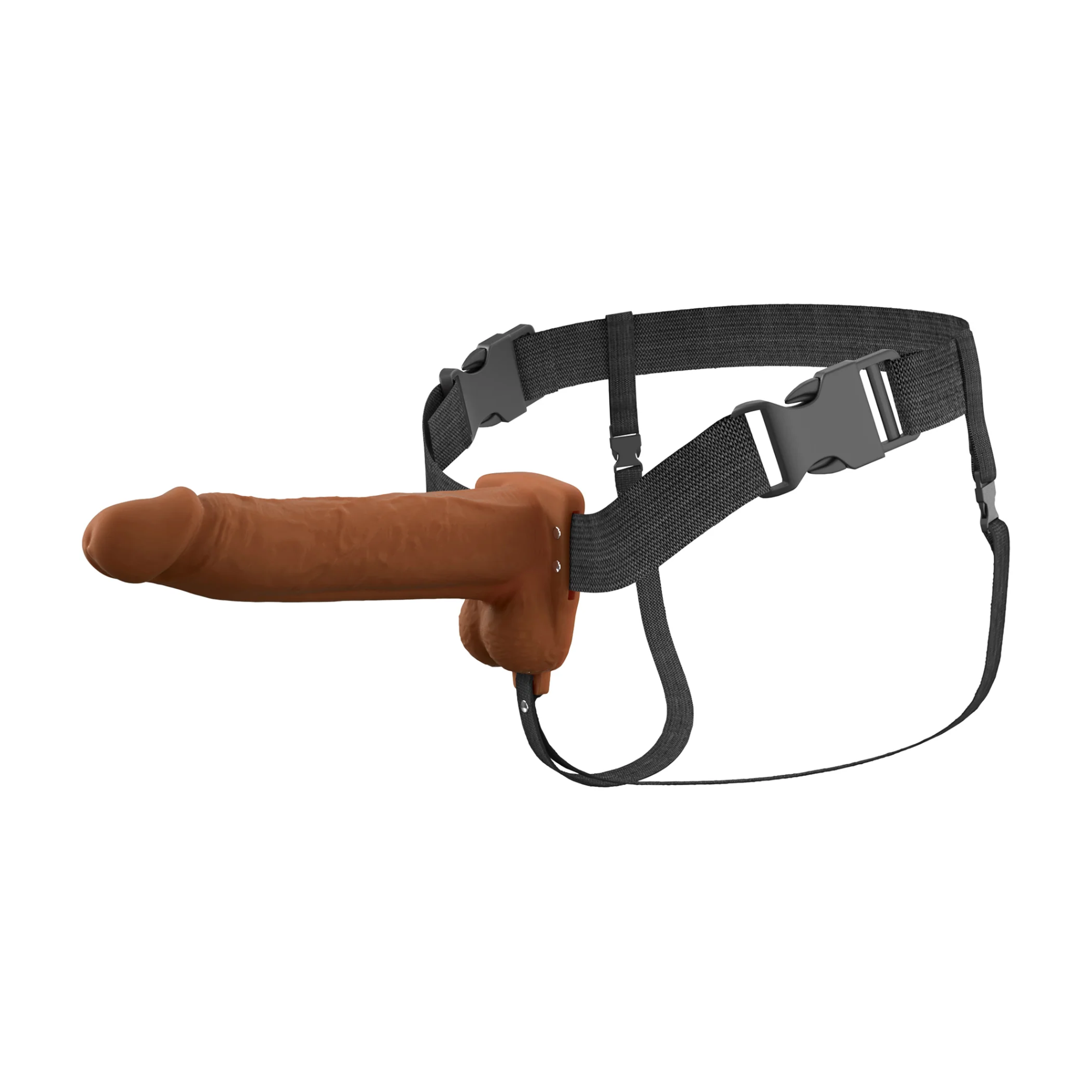 Fantasy X-Tensions Elite Vibrating Rechargeable Silicone Dual Density Hollow Strap-On