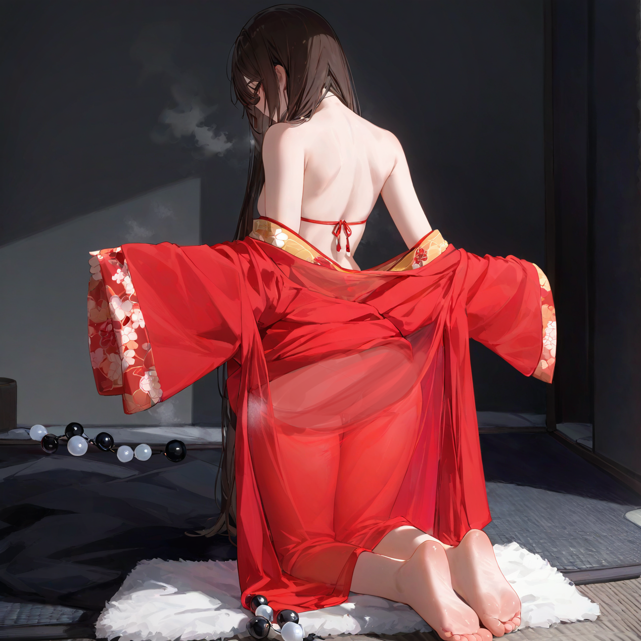 Red bridal suit