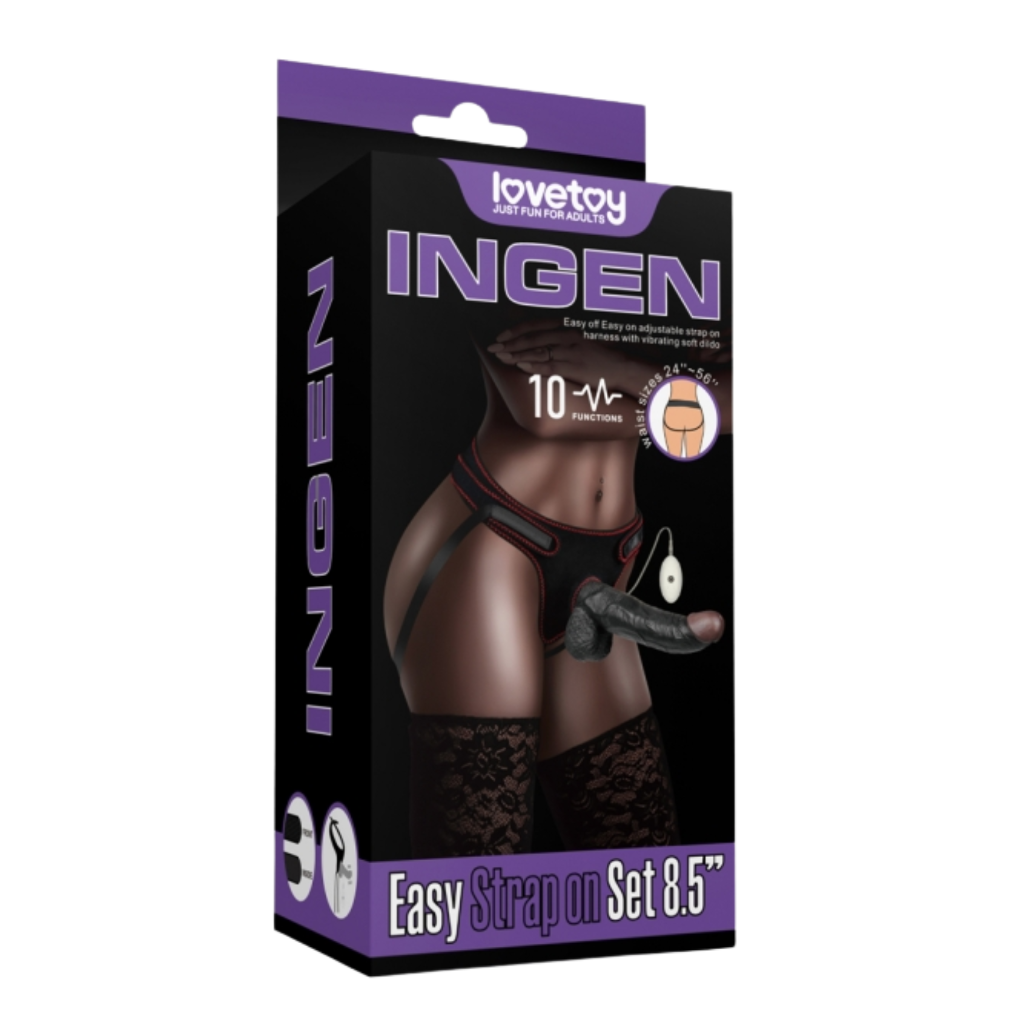 8.5 Inch Easy Strap-on Set - Vibrating Option Available!