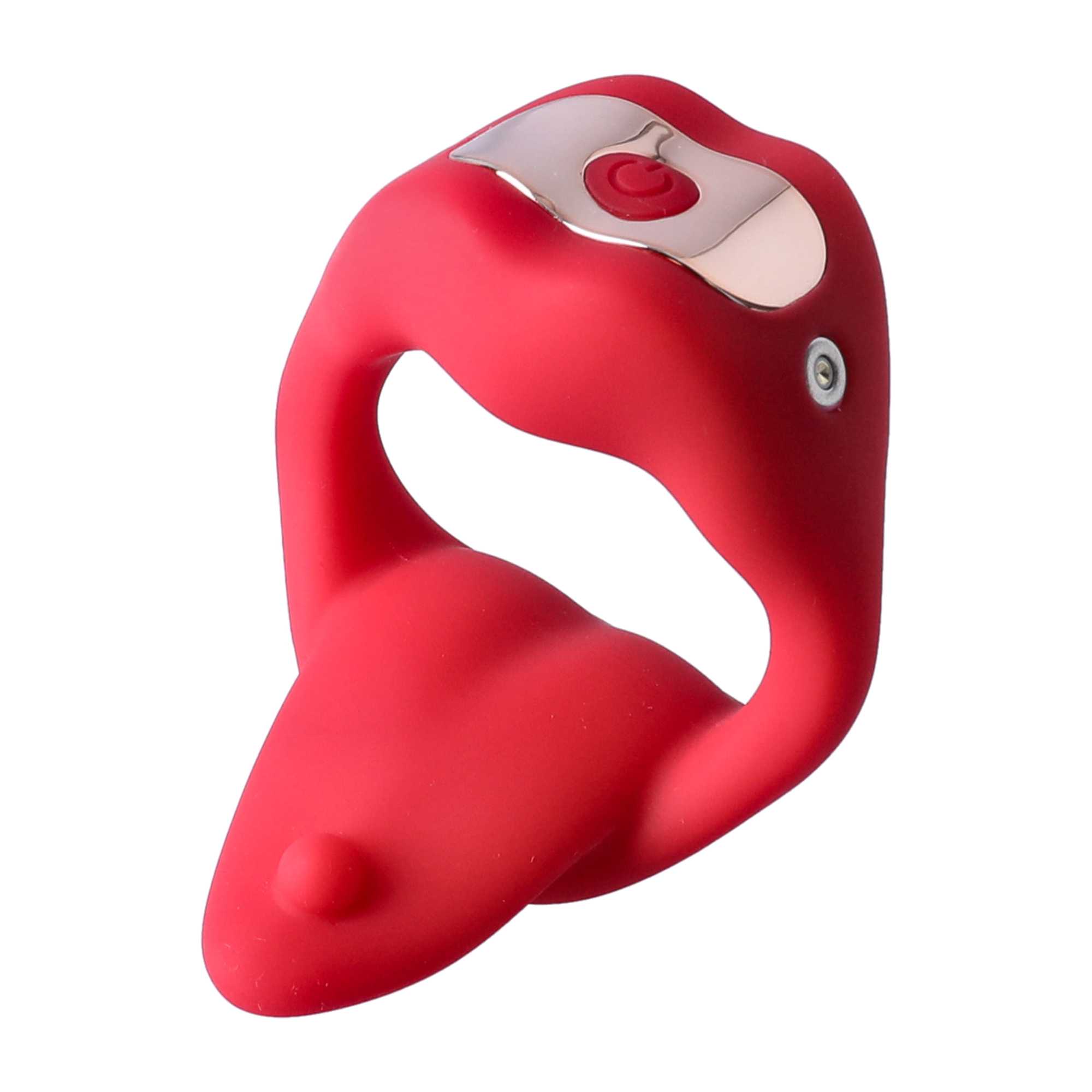 Vibrating Mouth Cock Ring - Soft, Bendable Tongue Licks Your Balls (Or Her Clit!)