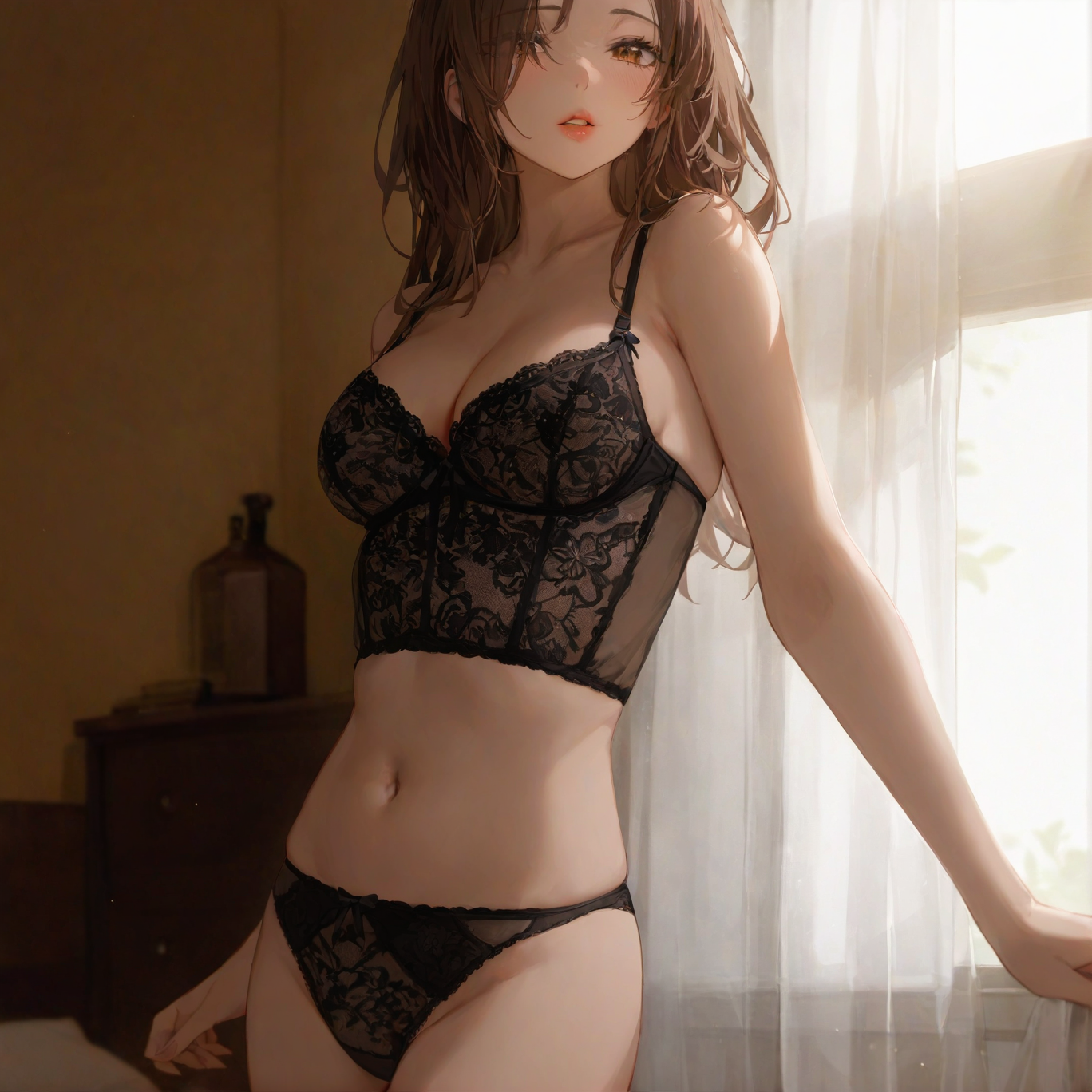 Pamela's Floral Corset Set