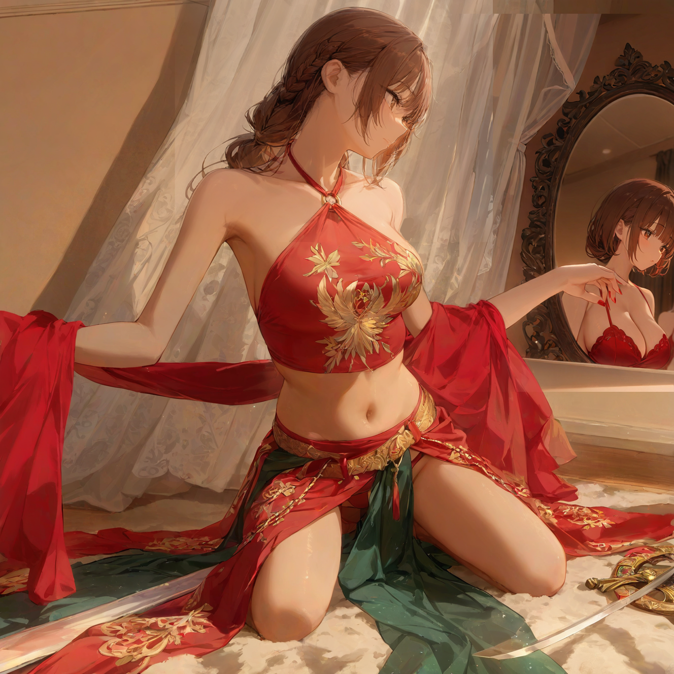 Ancient costume palace style pajama dress