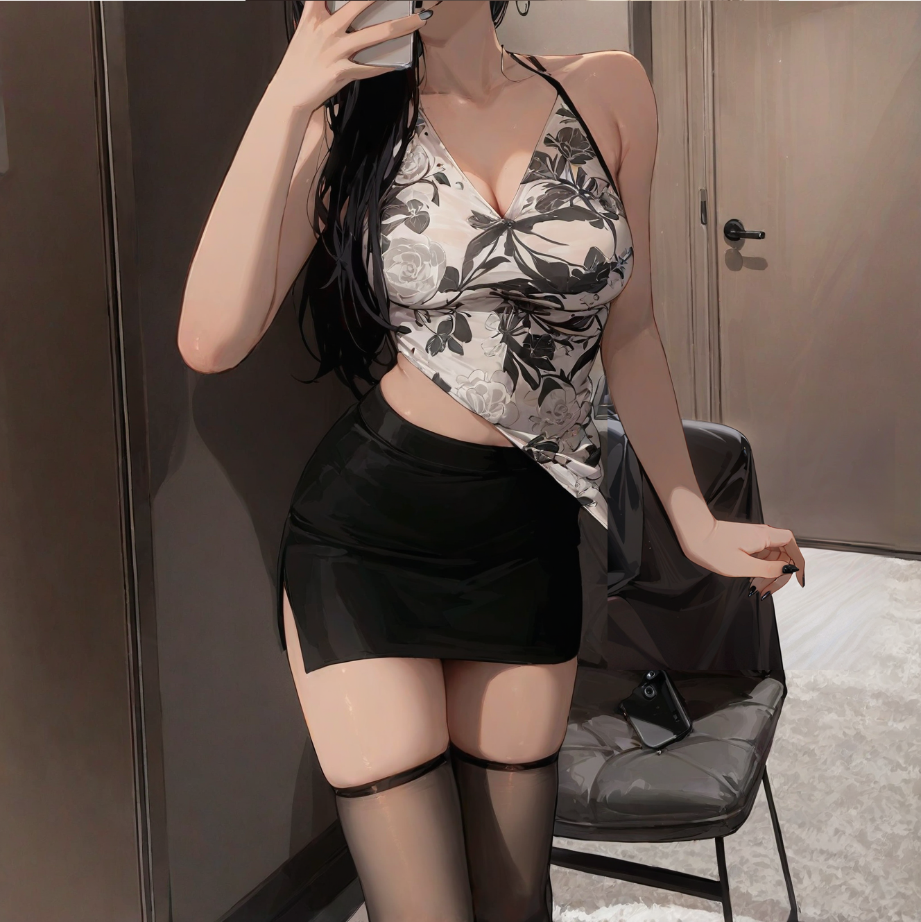 Printed Lace-up Bellyband
