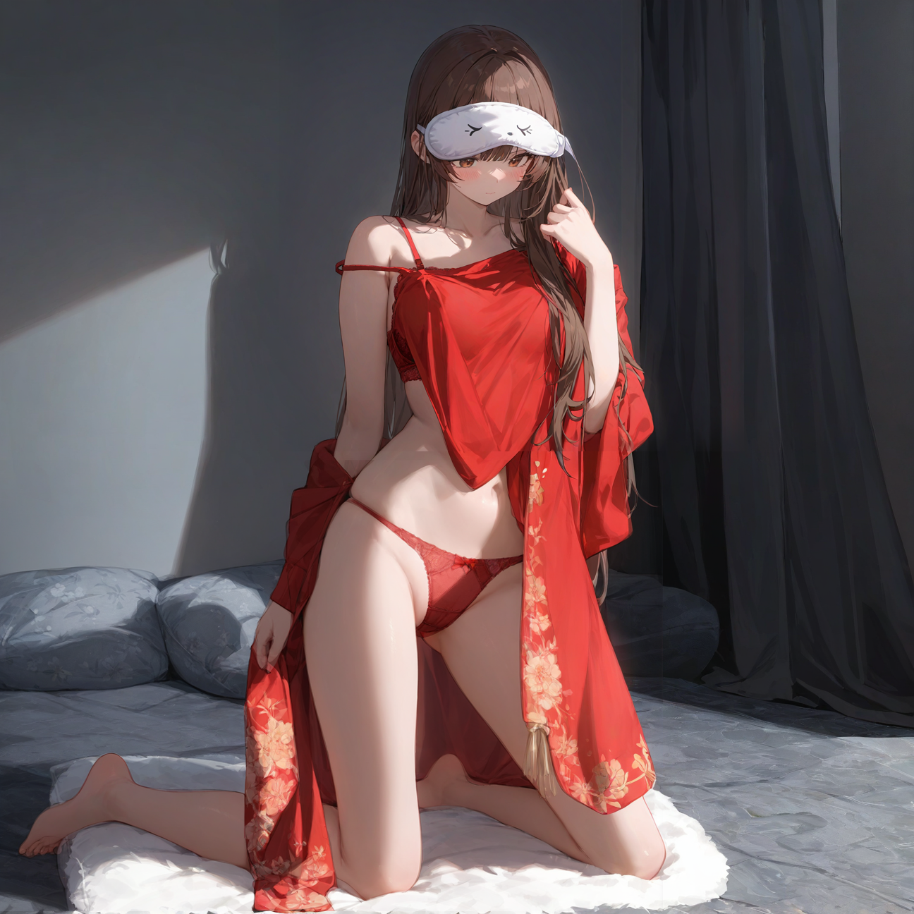 Red bridal suit