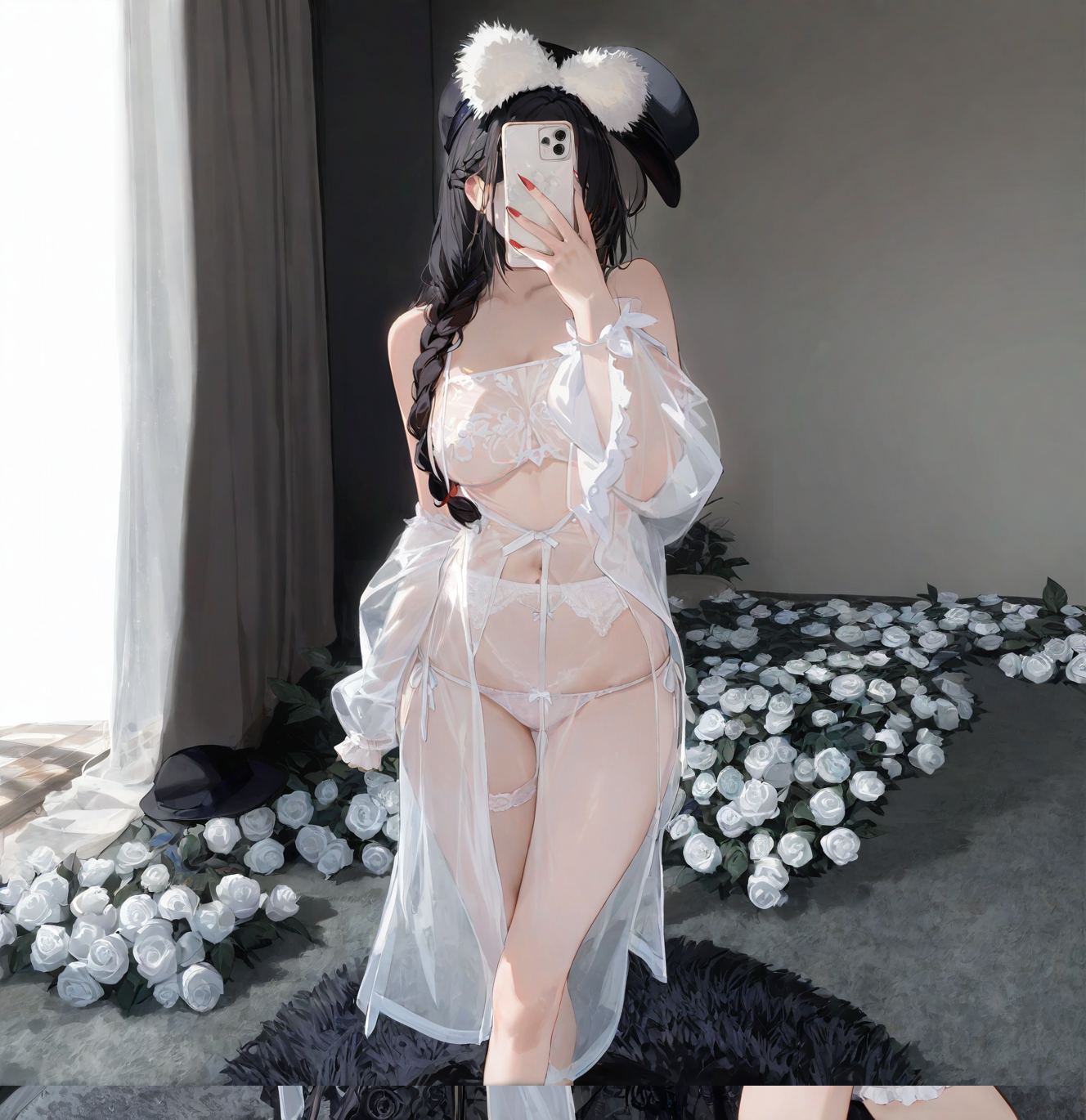 Soft yarn bathrobe bellyband set