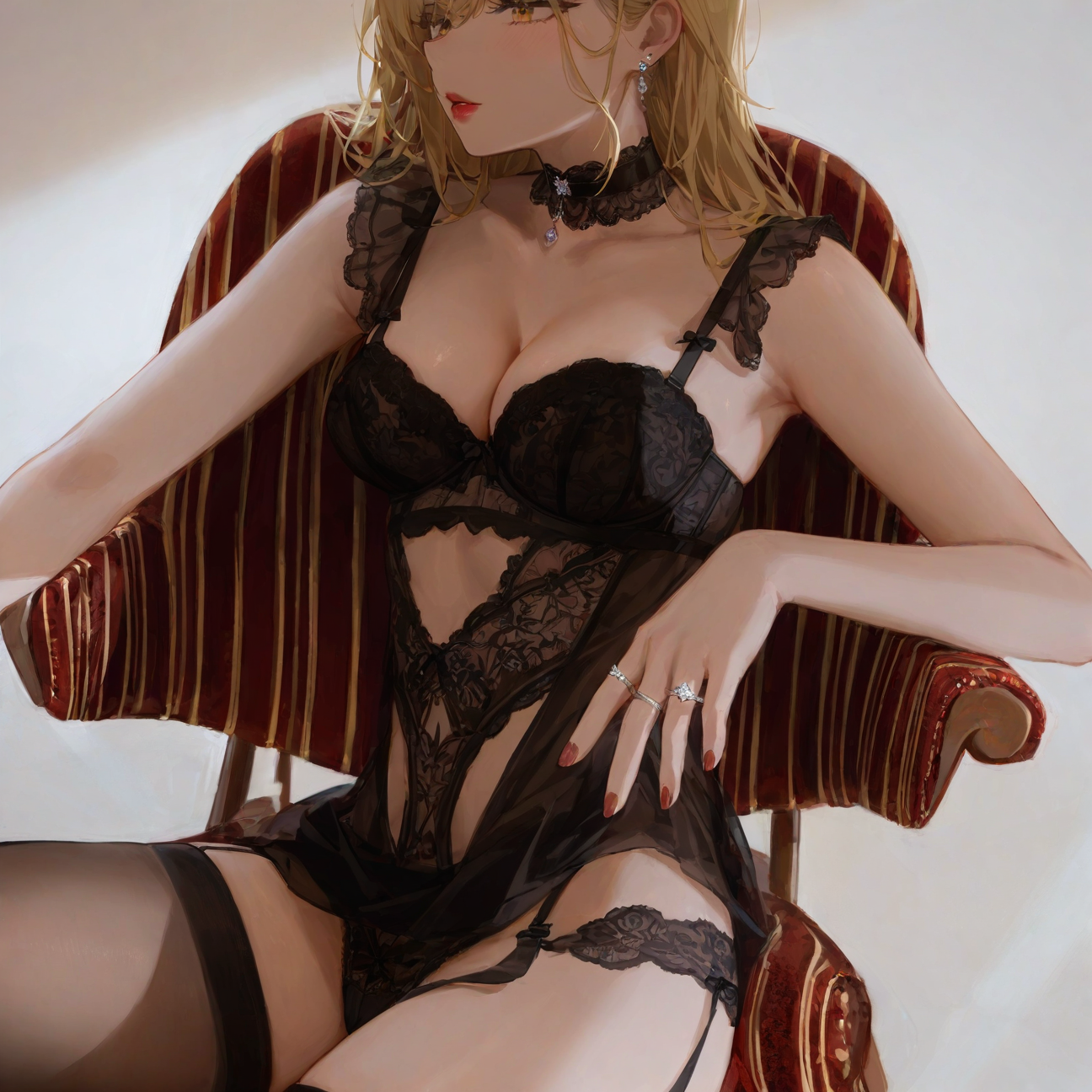 Jazmine's Sheer Bustier Set