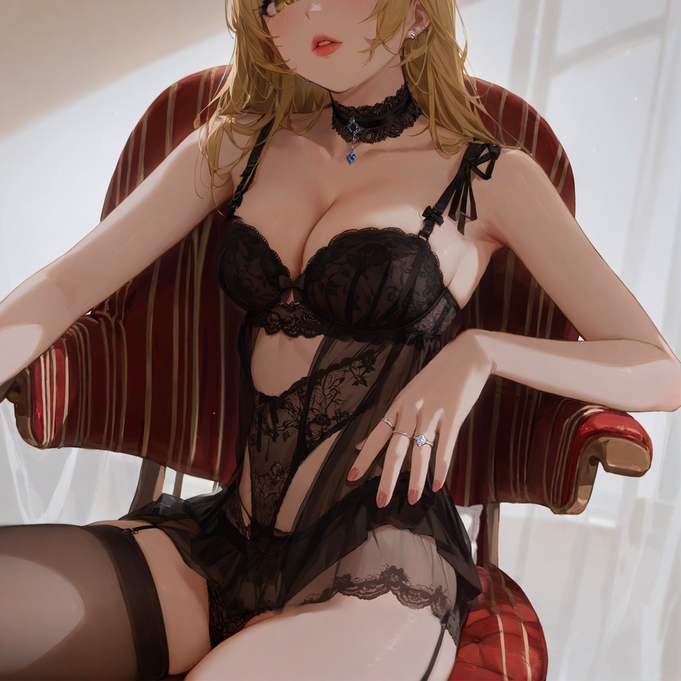 Jazmine's Sheer Bustier Set