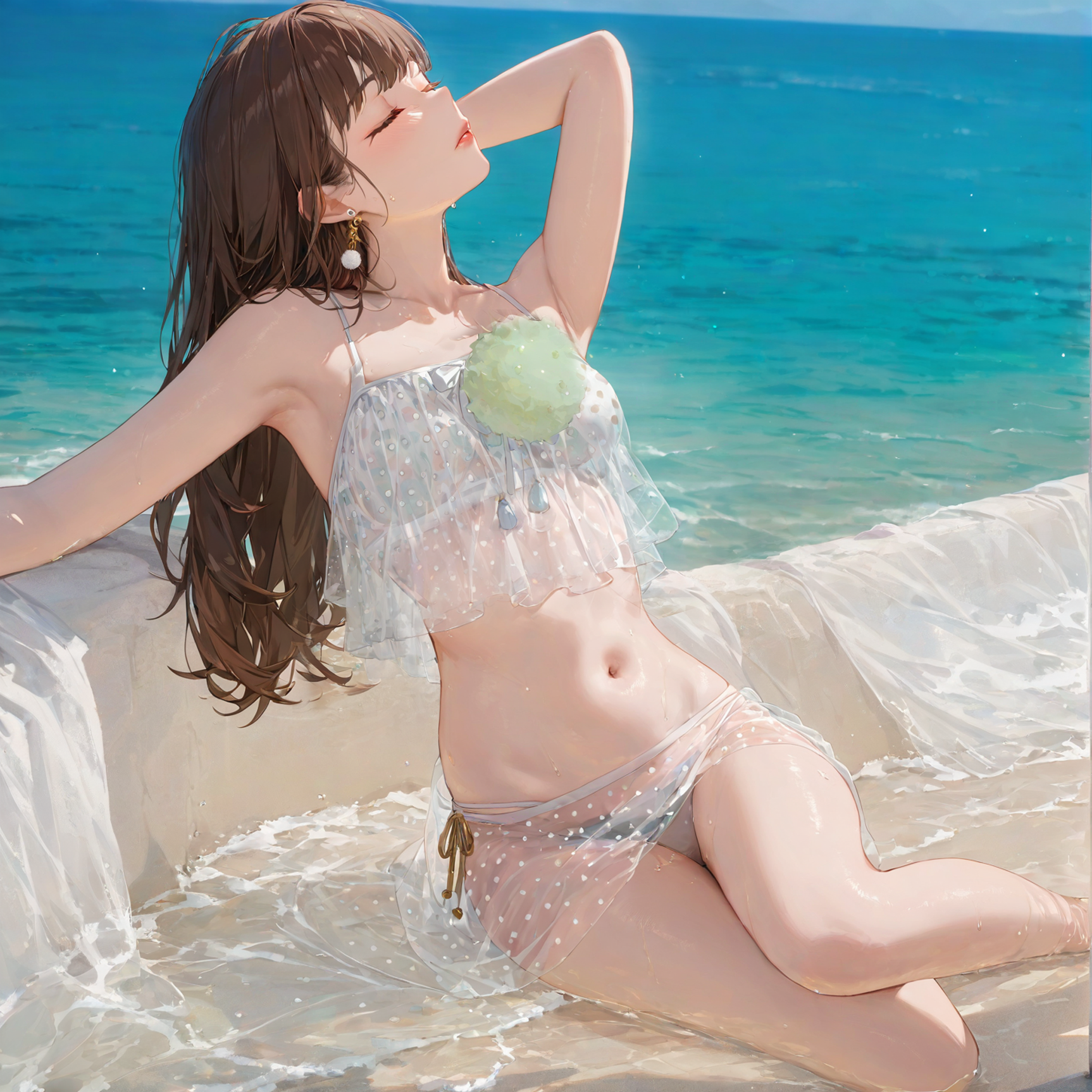 Polka dot tassel holiday tulle skirt