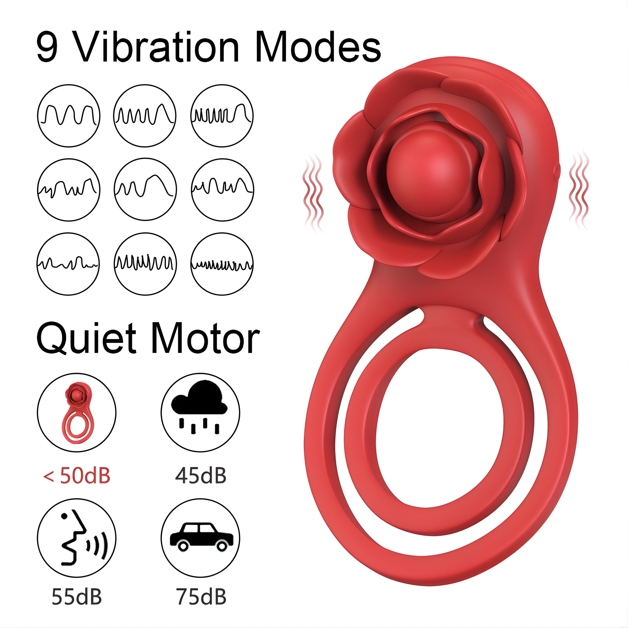 Flower Double C-Ring - Clit Stimulation For Her & Enhanced Erections For You!