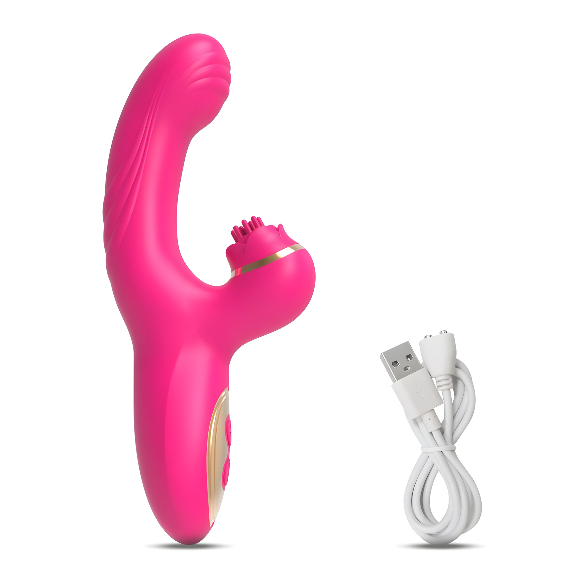 Fingering Clit Tickling Dual Action Vibrator - Experience Blended 'O's from Pulsating Clit & Fingering G-Spot Play!