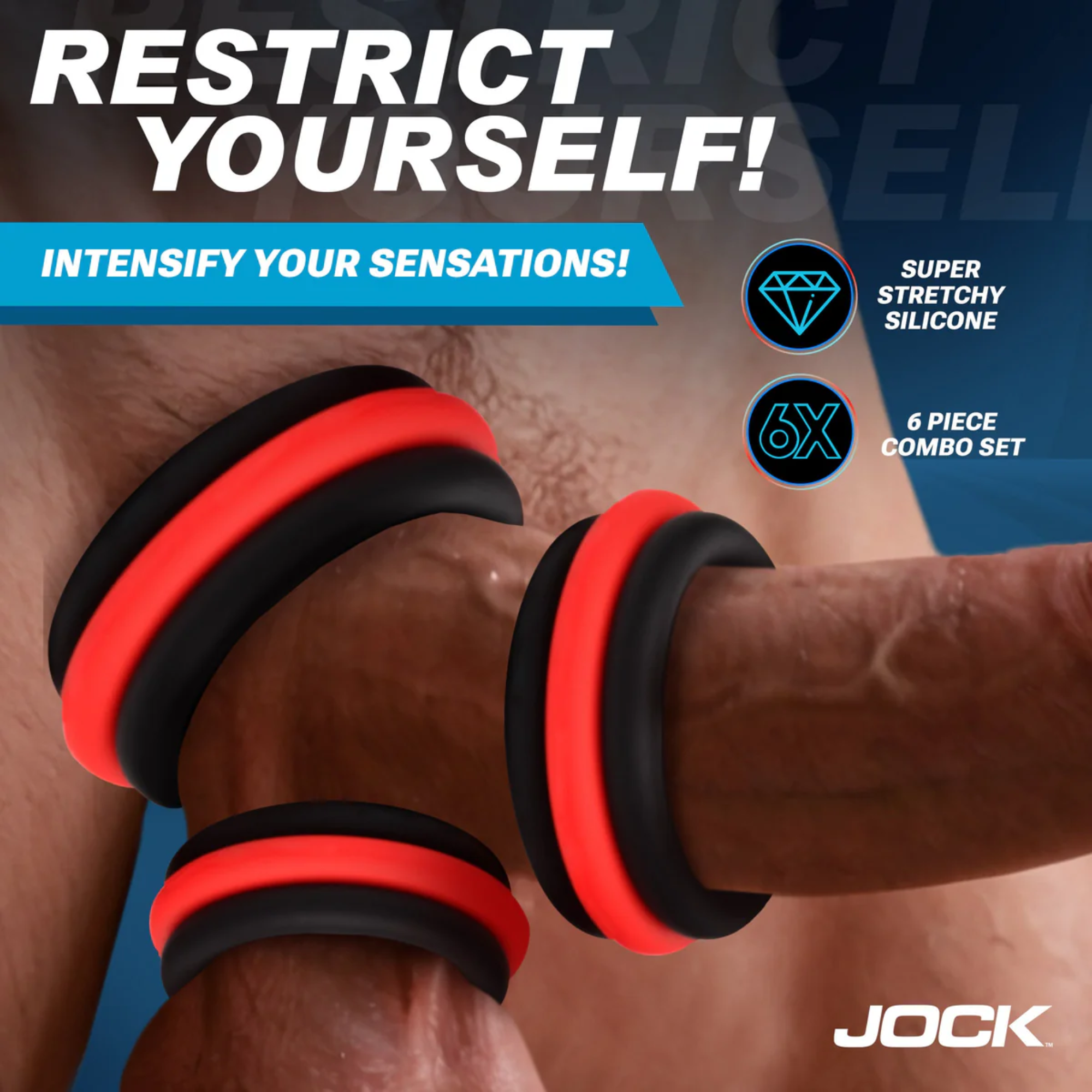 Jock Enhancers 2-in-1 Silicone Cock Ring Set
