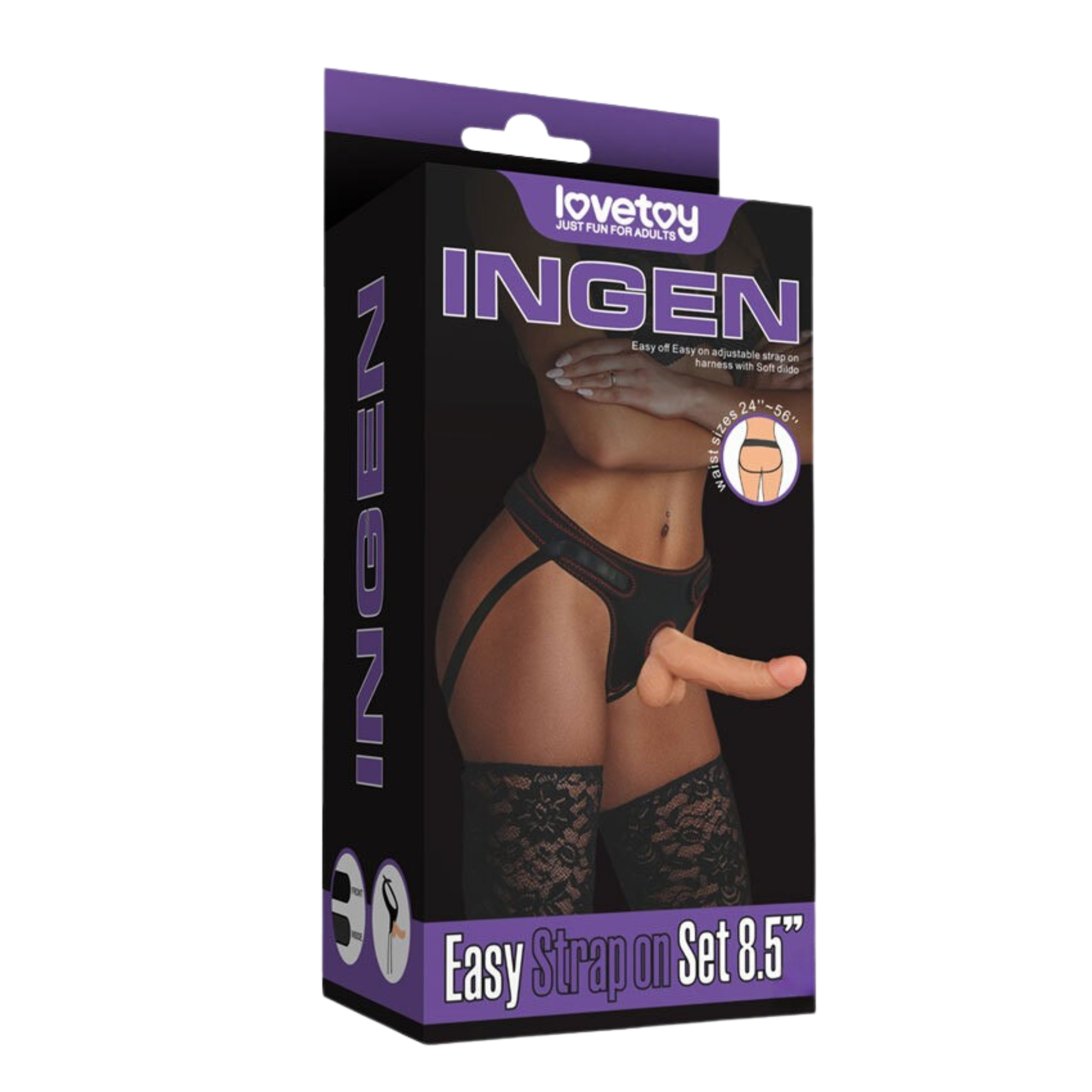 8.5 Inch Easy Strap-on Set - Vibrating Option Available!