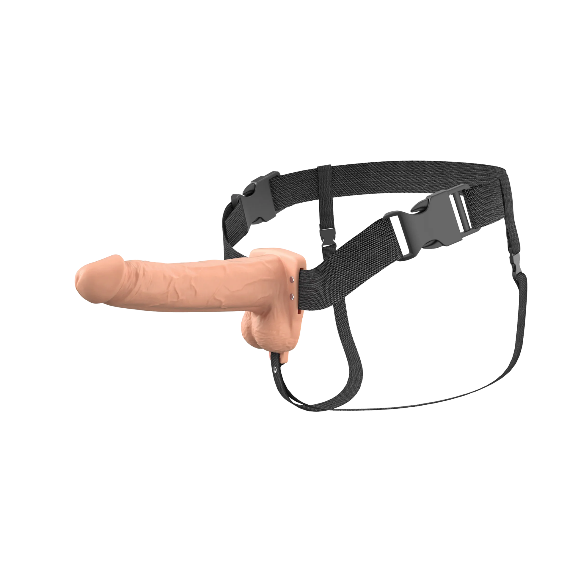 Fantasy X-Tensions Elite Vibrating Rechargeable Silicone Dual Density Hollow Strap-On