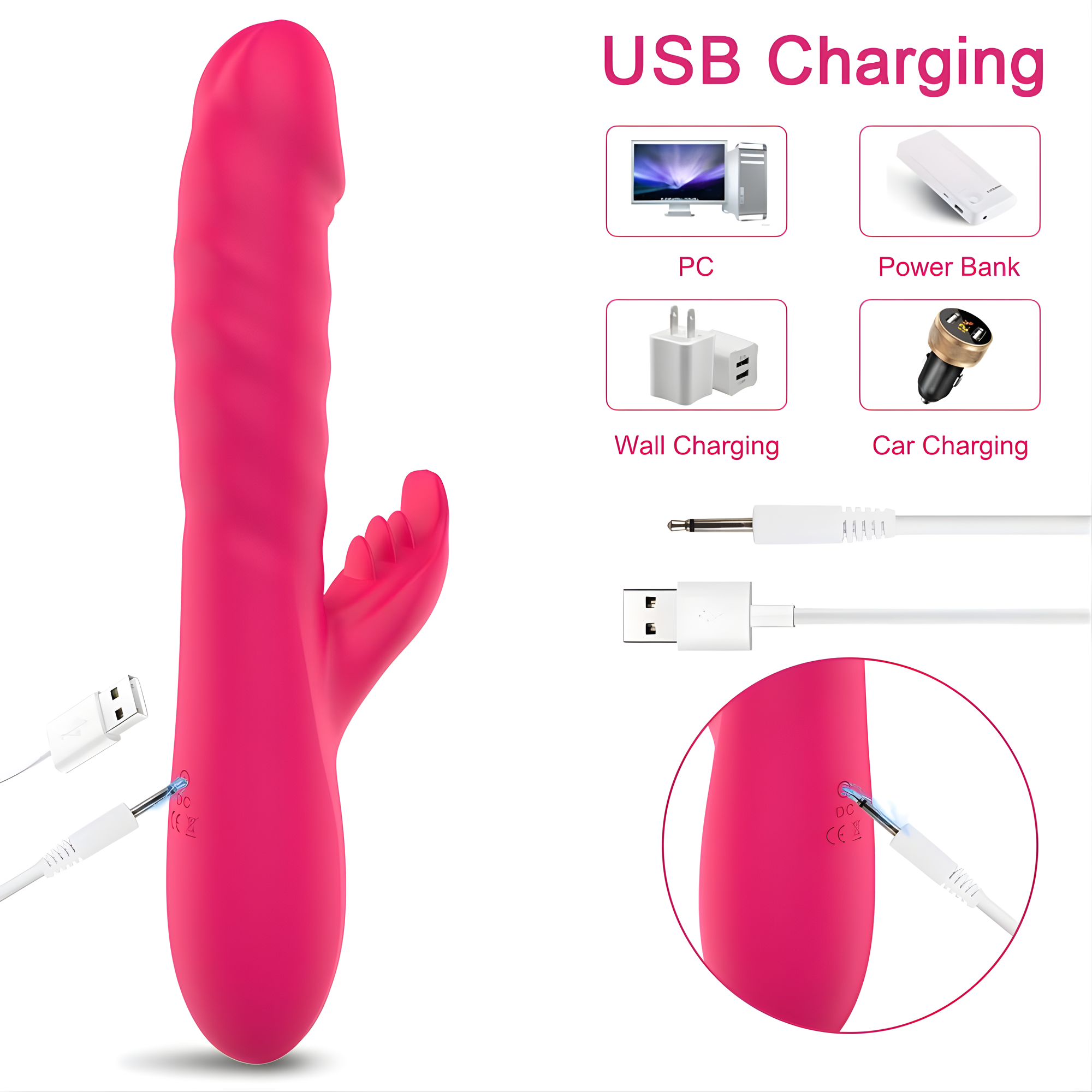Thrusting Spinning Licking Dual Action Vibrator - Rolling Beads Massage Inner Walls with Every Thrust!