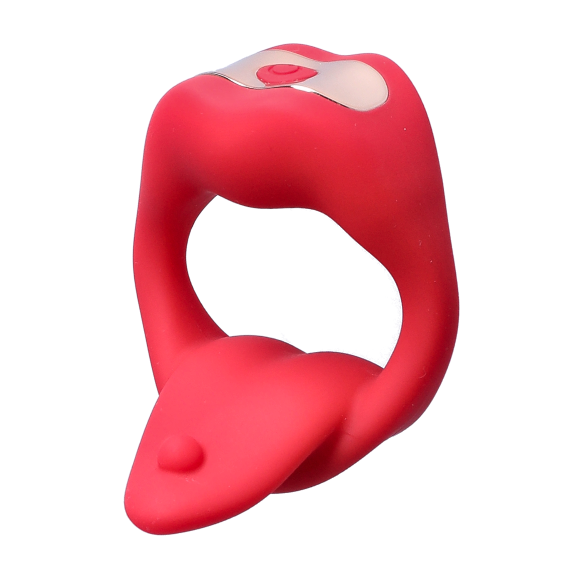 Vibrating Mouth Cock Ring - Soft, Bendable Tongue Licks Your Balls (Or Her Clit!)
