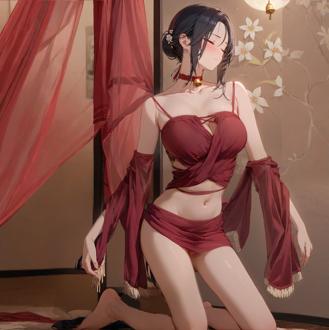 Pearl mesh pajamas set