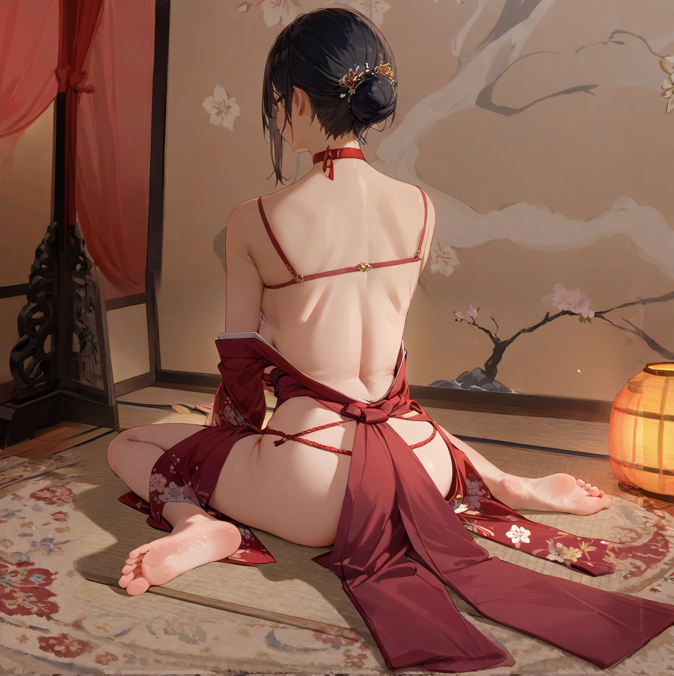 Pearl mesh pajamas set