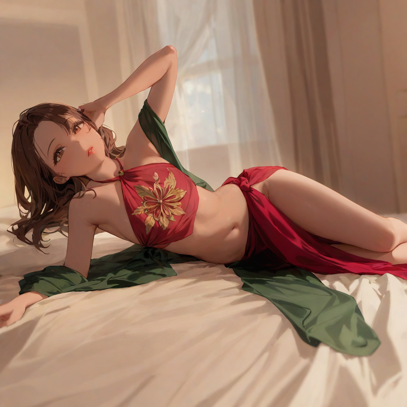 Printed translucent bellyband set