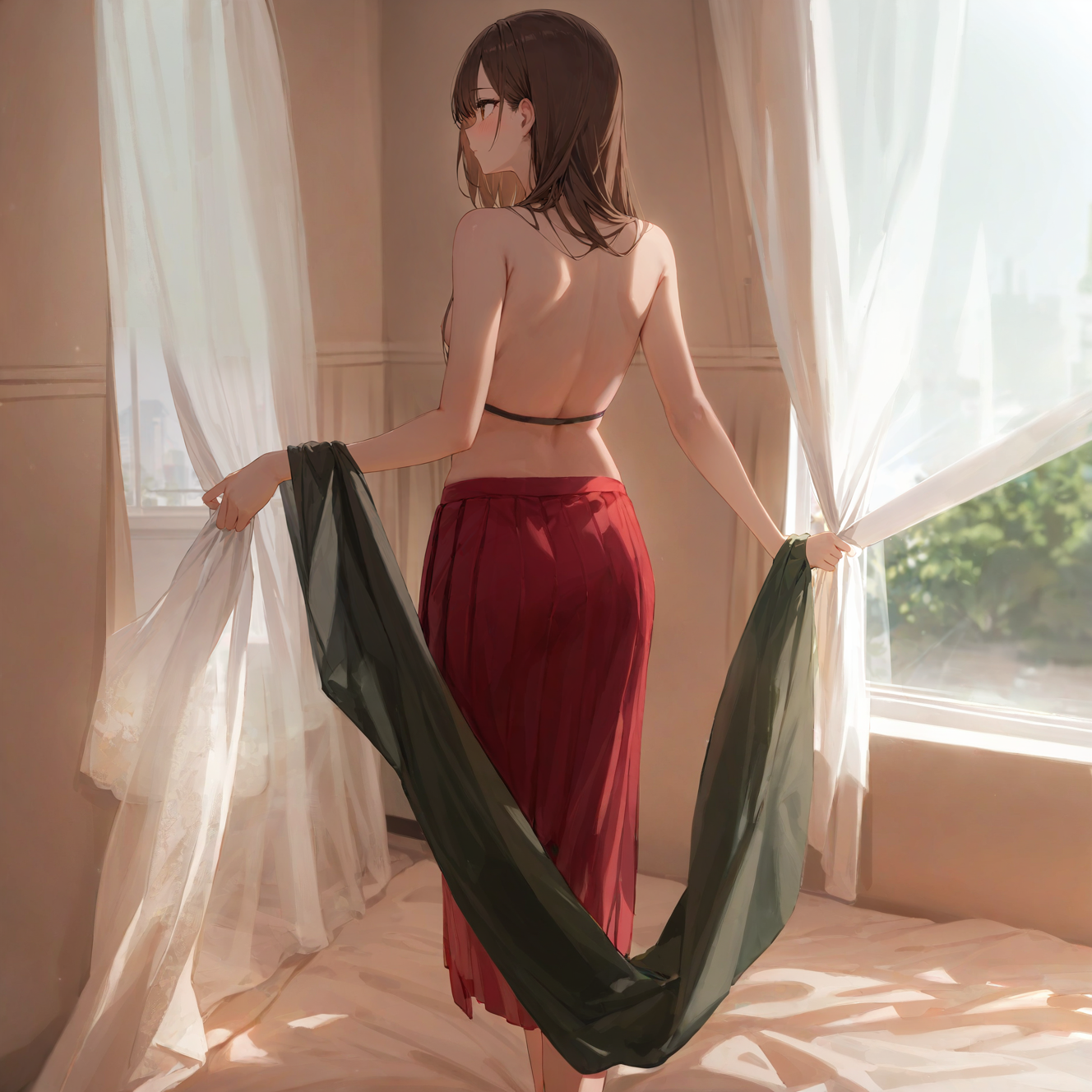 Printed translucent bellyband set