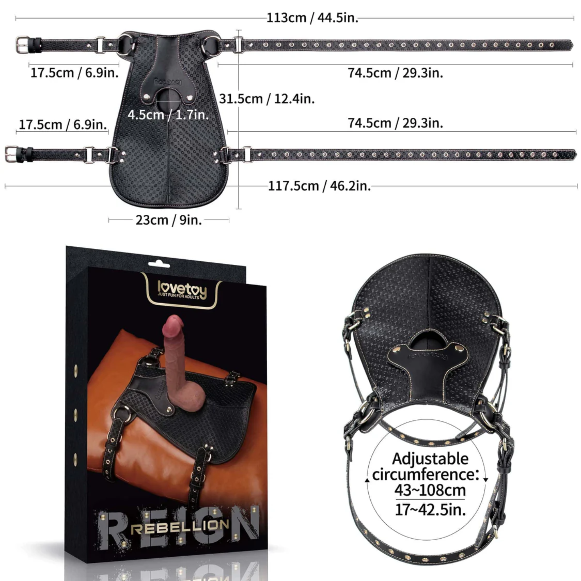 Rebellion Reign Dildo Saddle - One Saddle, Endless Ways To Play!