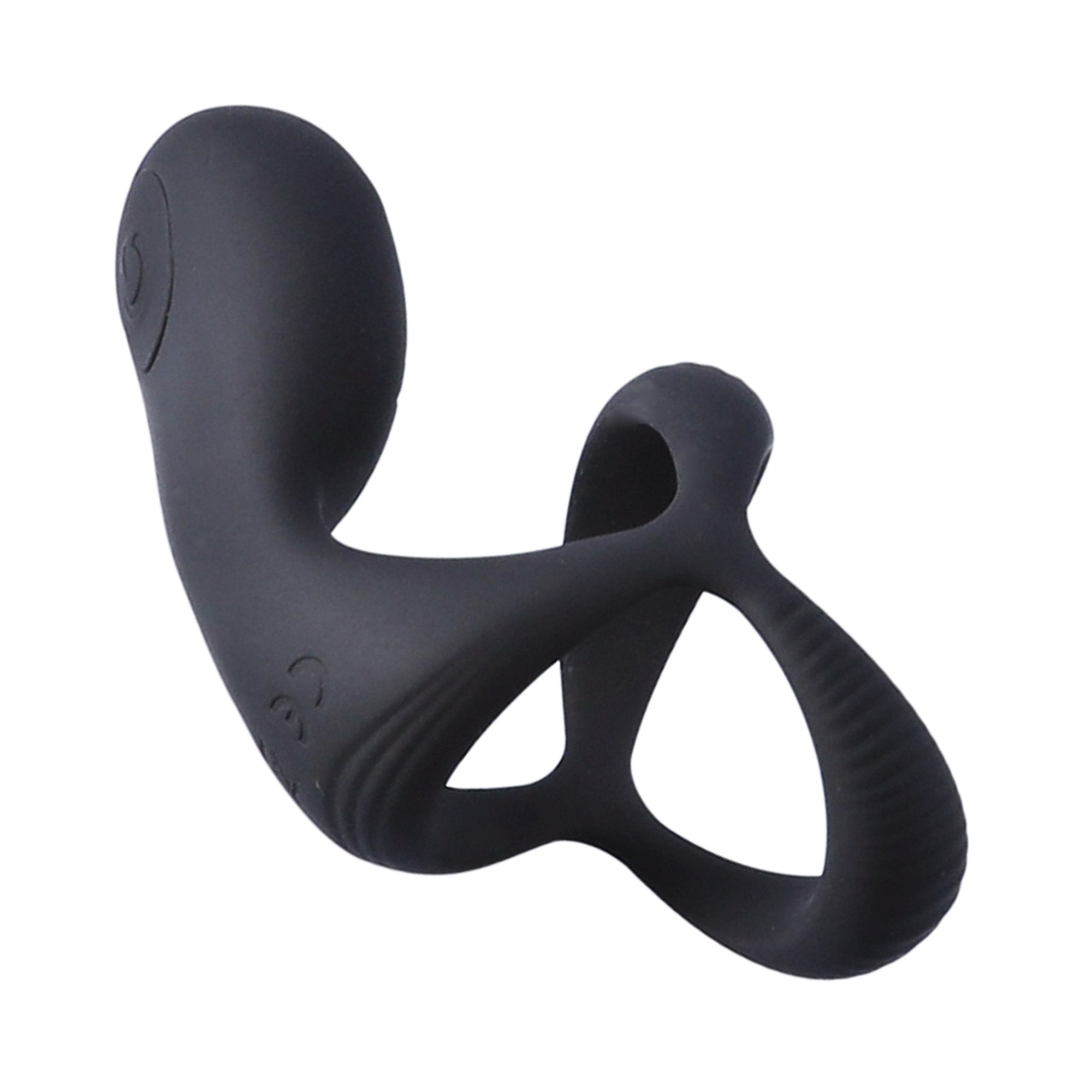 Double Cock Ring with Taint & Clit Stimulator - Strengthens Your O's!