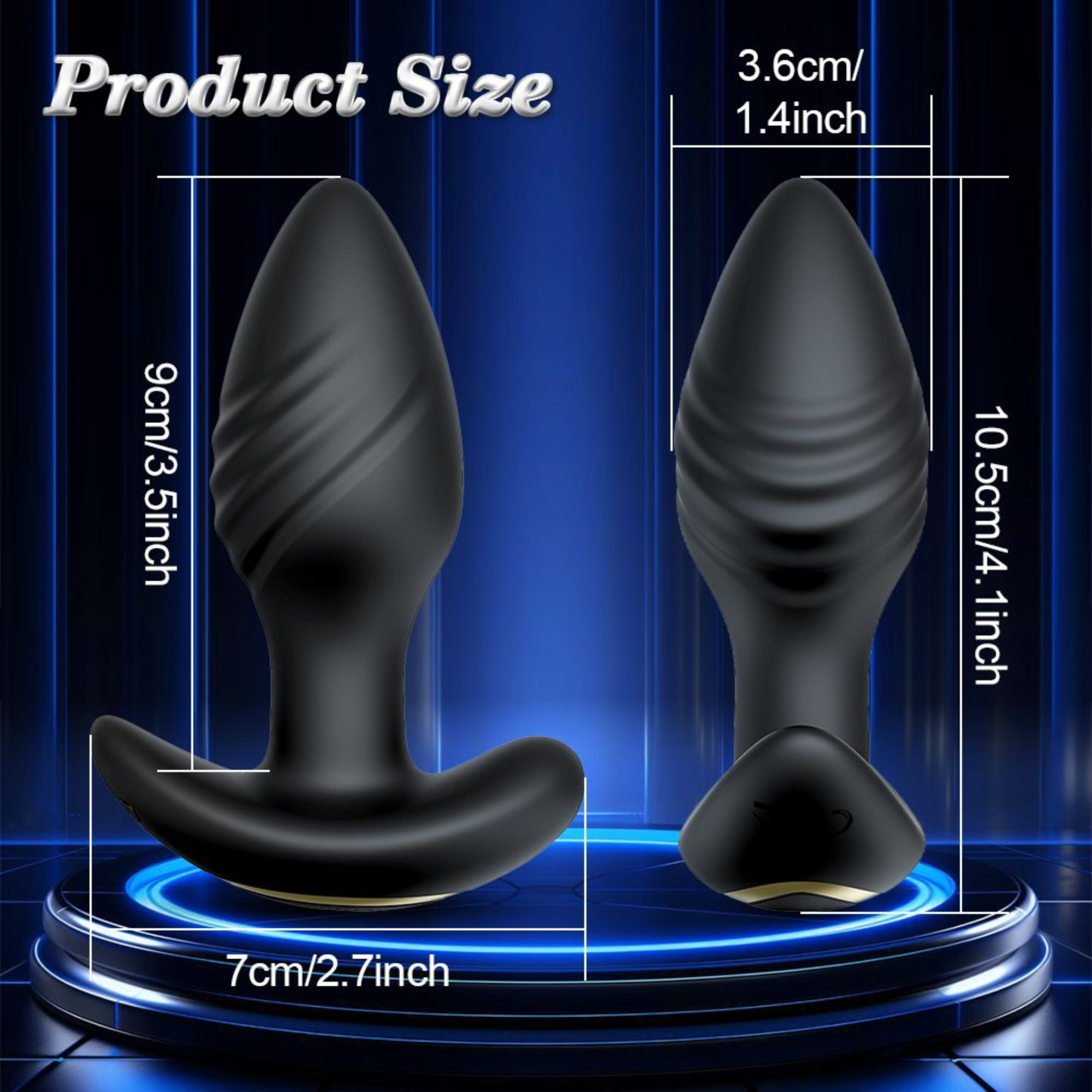 Vibrating & Rotating Bluetooth Butt Plug - Rotates Against Your P-Spot!