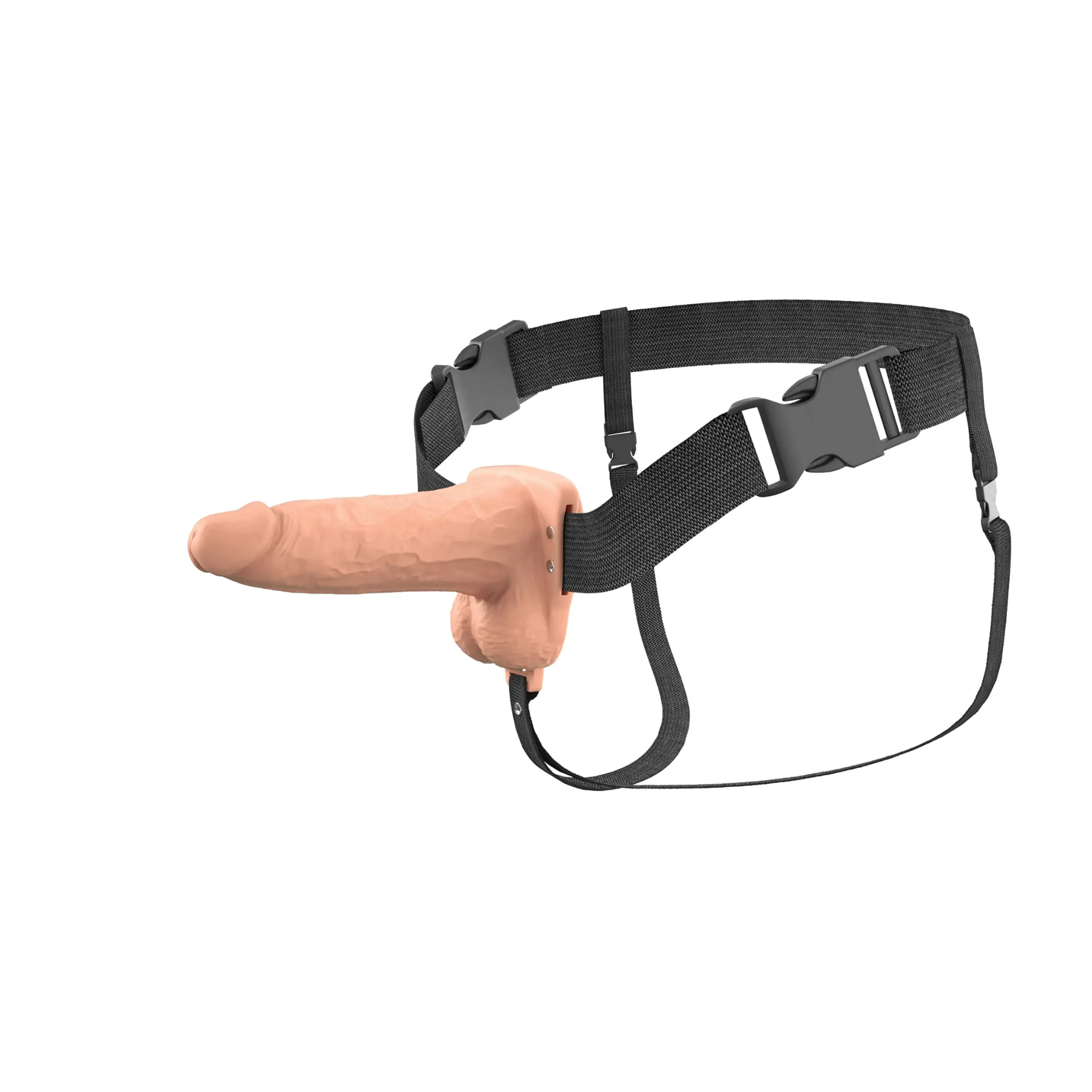Fantasy X-Tensions Elite Vibrating Rechargeable Silicone Dual Density Hollow Strap-On