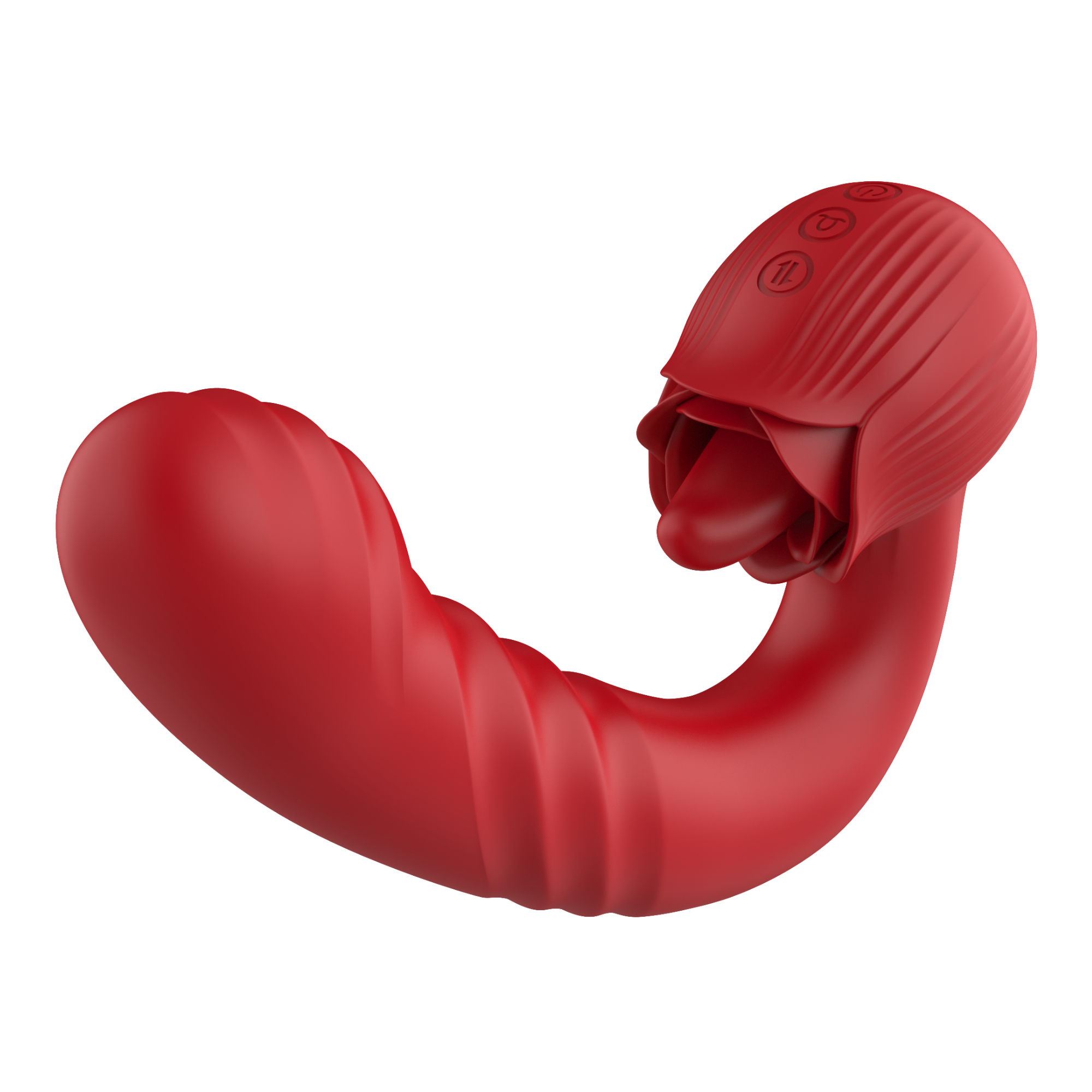 Rose Tongue Thruster Silicone Women's Sex Toy
