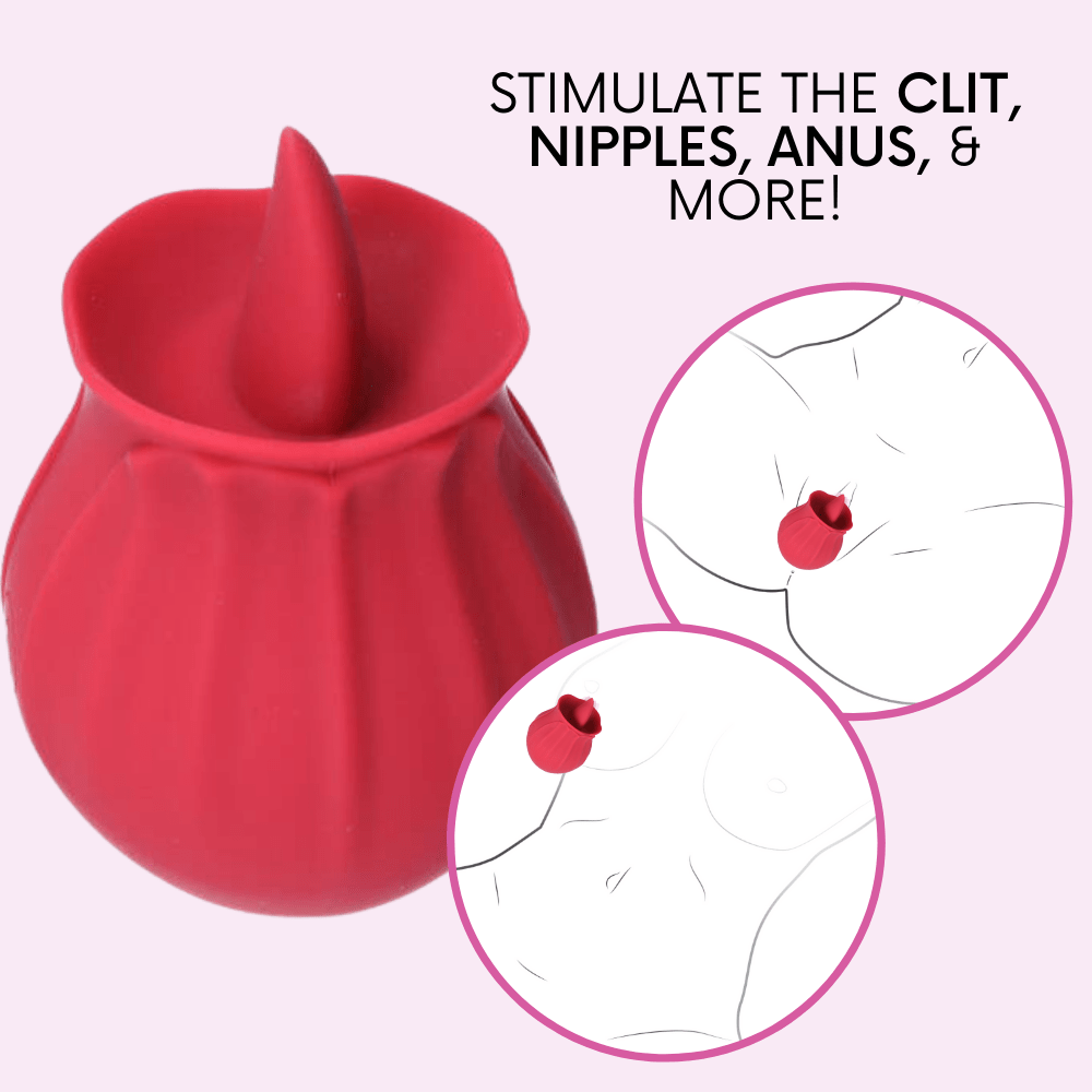 Bhava Rechargeable Flickering Tongue Rose | Clit Licking Stimulator