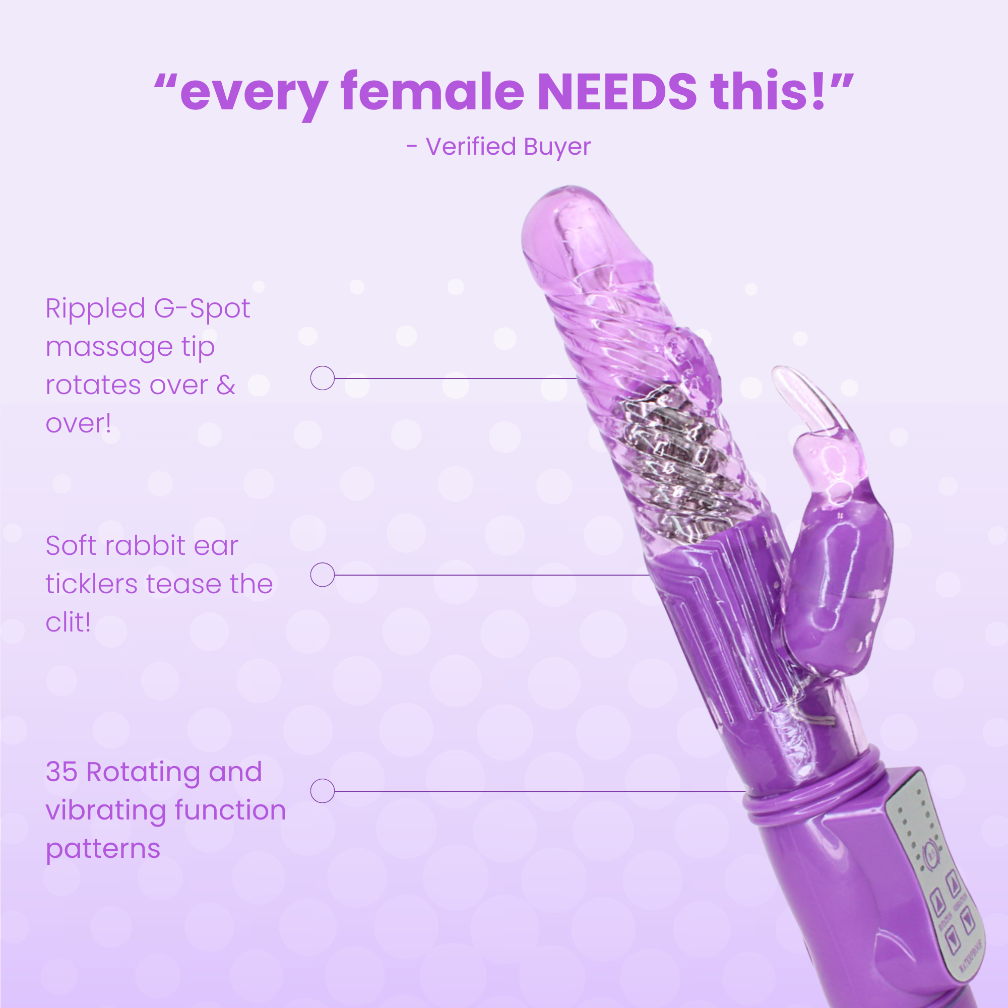 9 Inch Rotating Orgasm Rabbit