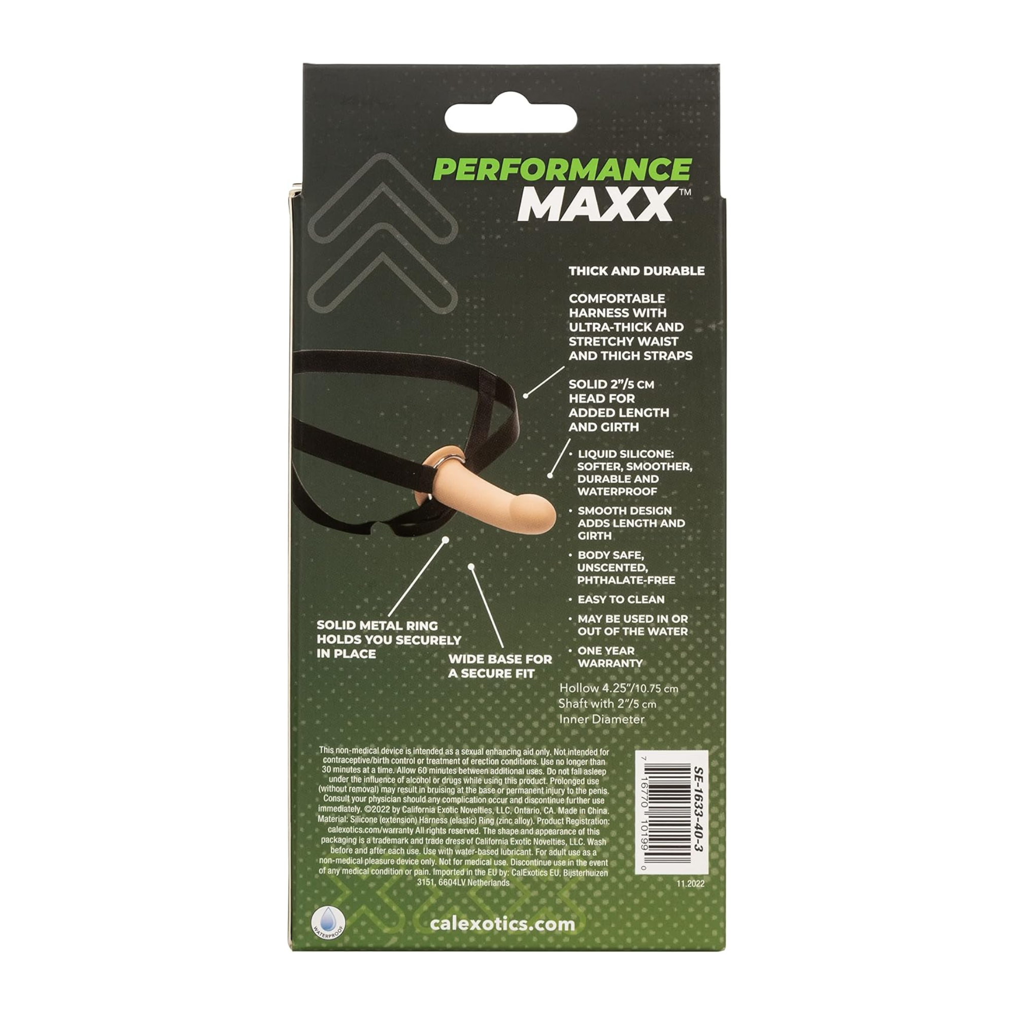 Performance Maxx Smooth Extension with Harness - Manage E.D. with 2 Extra Inches at the Tip!
