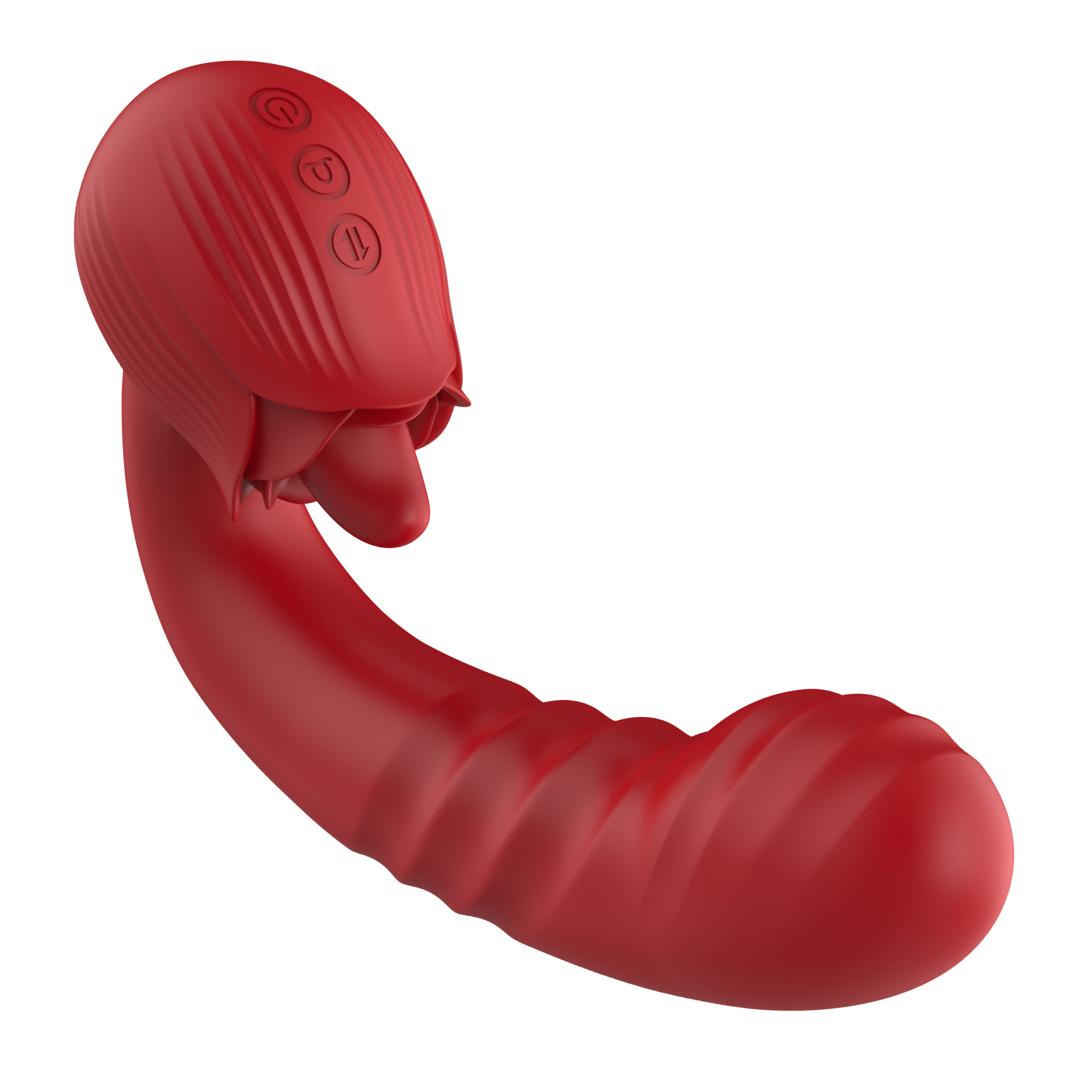 Rose Tongue Thruster Silicone Women's Sex Toy