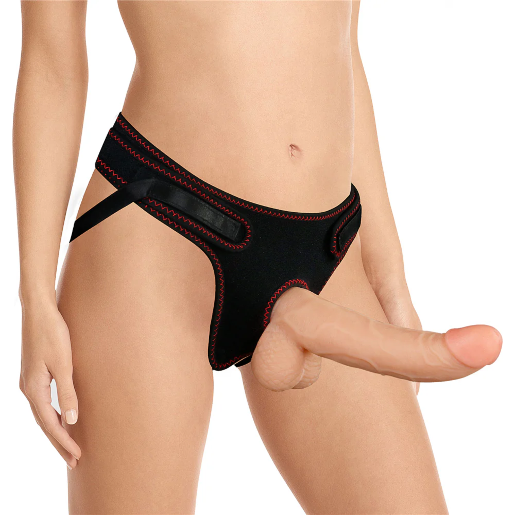 8.5 Inch Easy Strap-on Set - Vibrating Option Available!