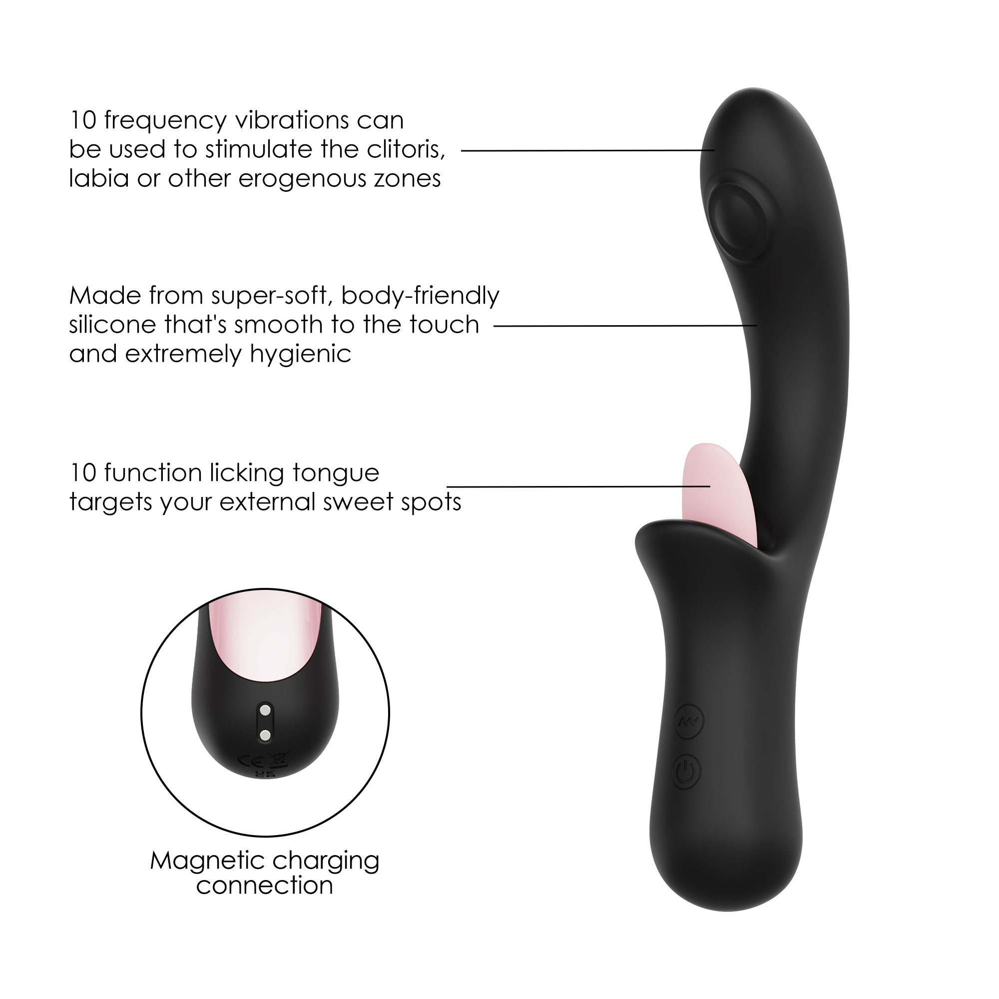 Thumping & Licking Silicone Rabbit - Hits That G-spot While Giving You Oral!