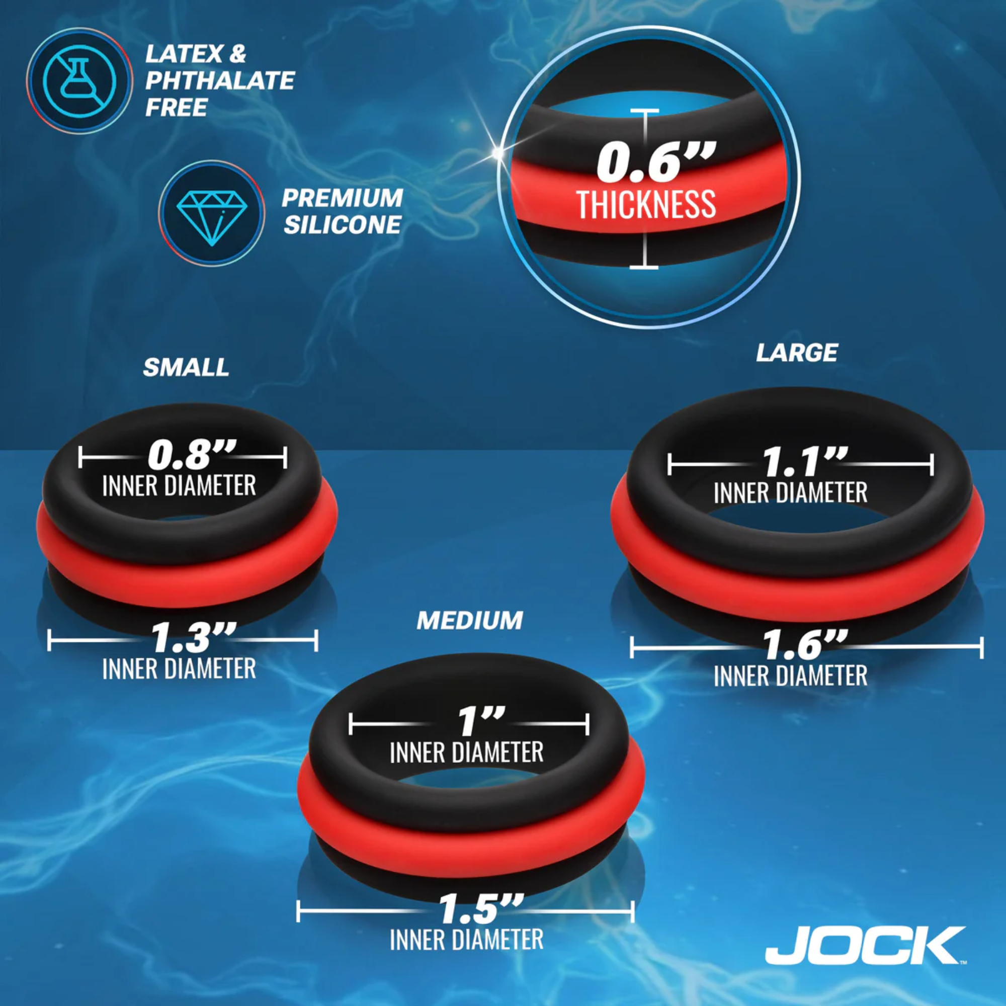 Jock Enhancers 2-in-1 Silicone Cock Ring Set