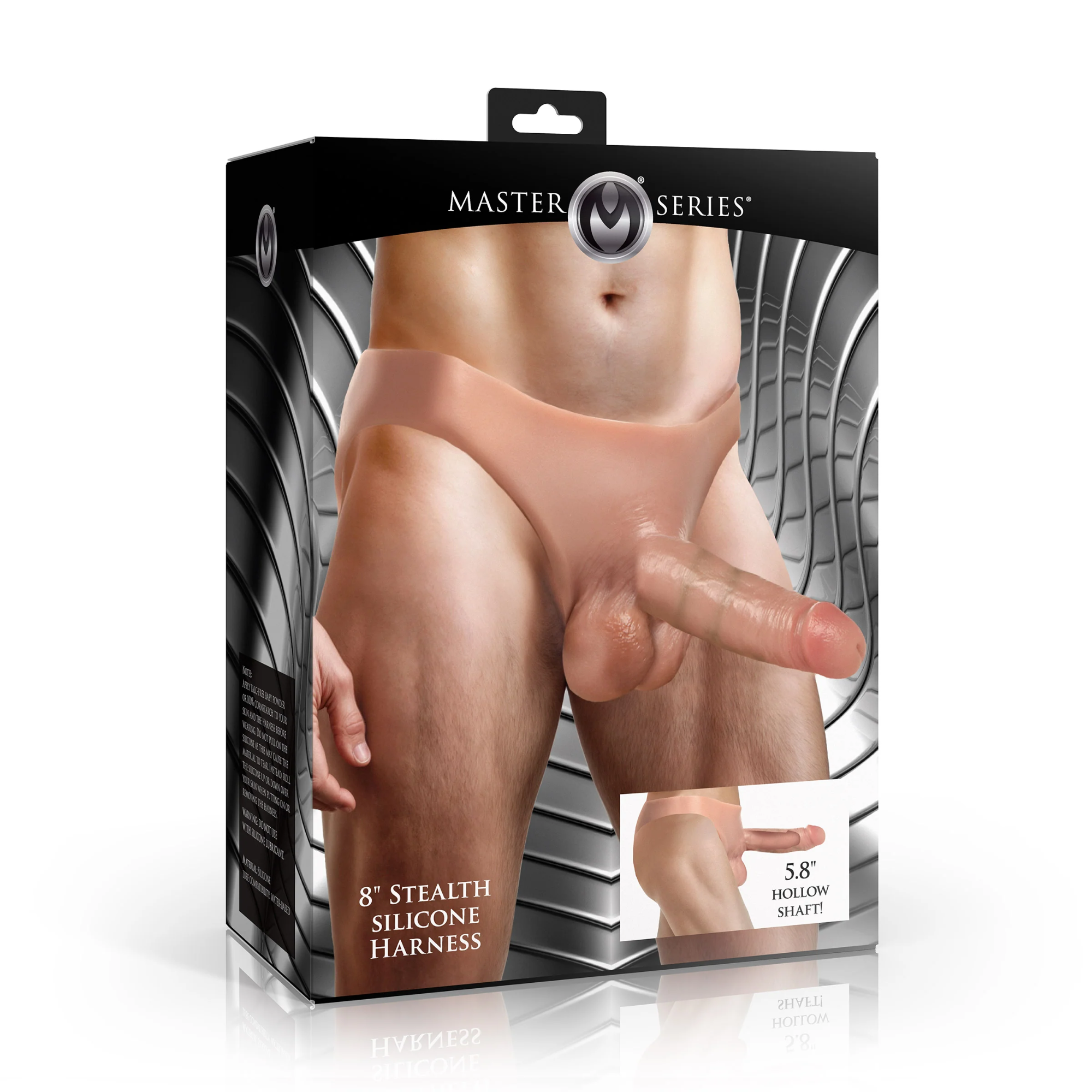 Master Series 8" Thick Hollow Silicone Strap-On - The Most Realistic Strap-on In The Market!