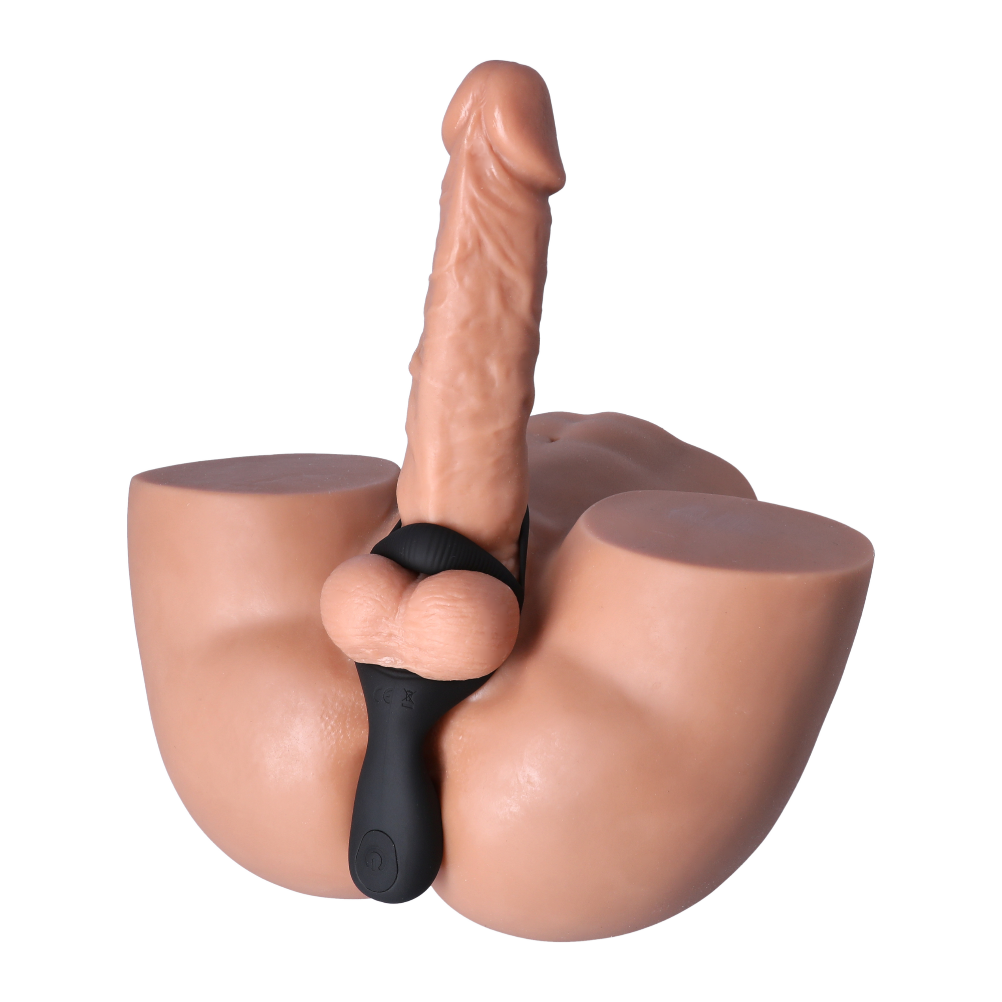 Double Cock Ring with Taint & Clit Stimulator - Strengthens Your O's!