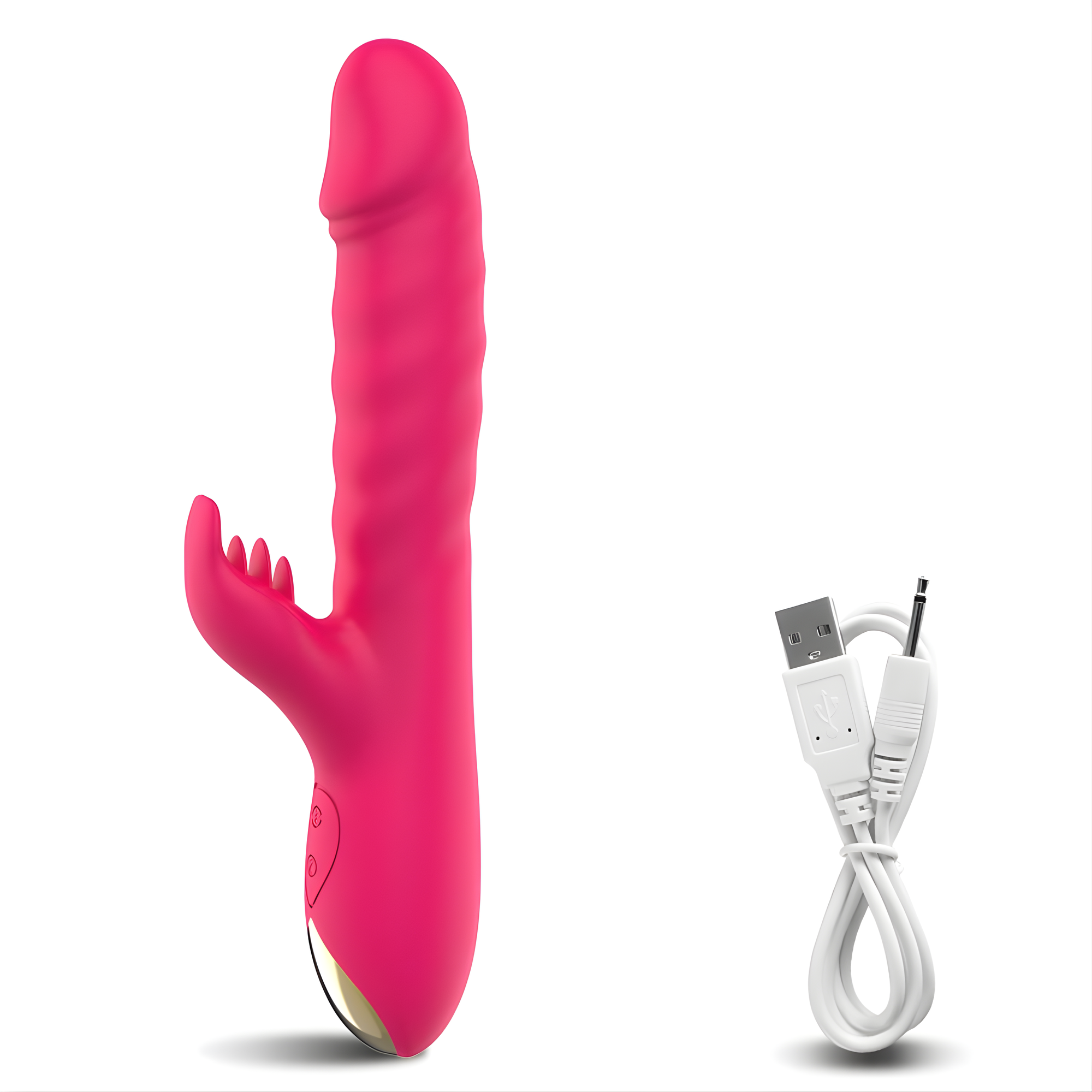 Thrusting Spinning Licking Dual Action Vibrator - Rolling Beads Massage Inner Walls with Every Thrust!