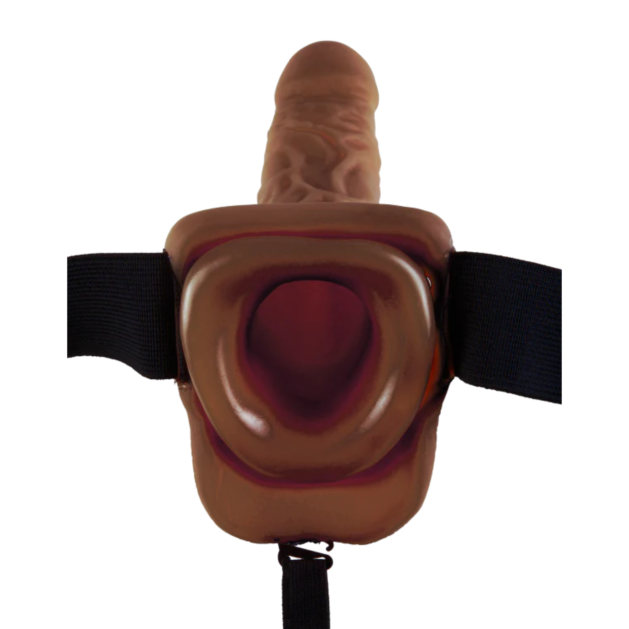 Fetish Fantasy 9" Vibrating Hollow Strap-On With Balls