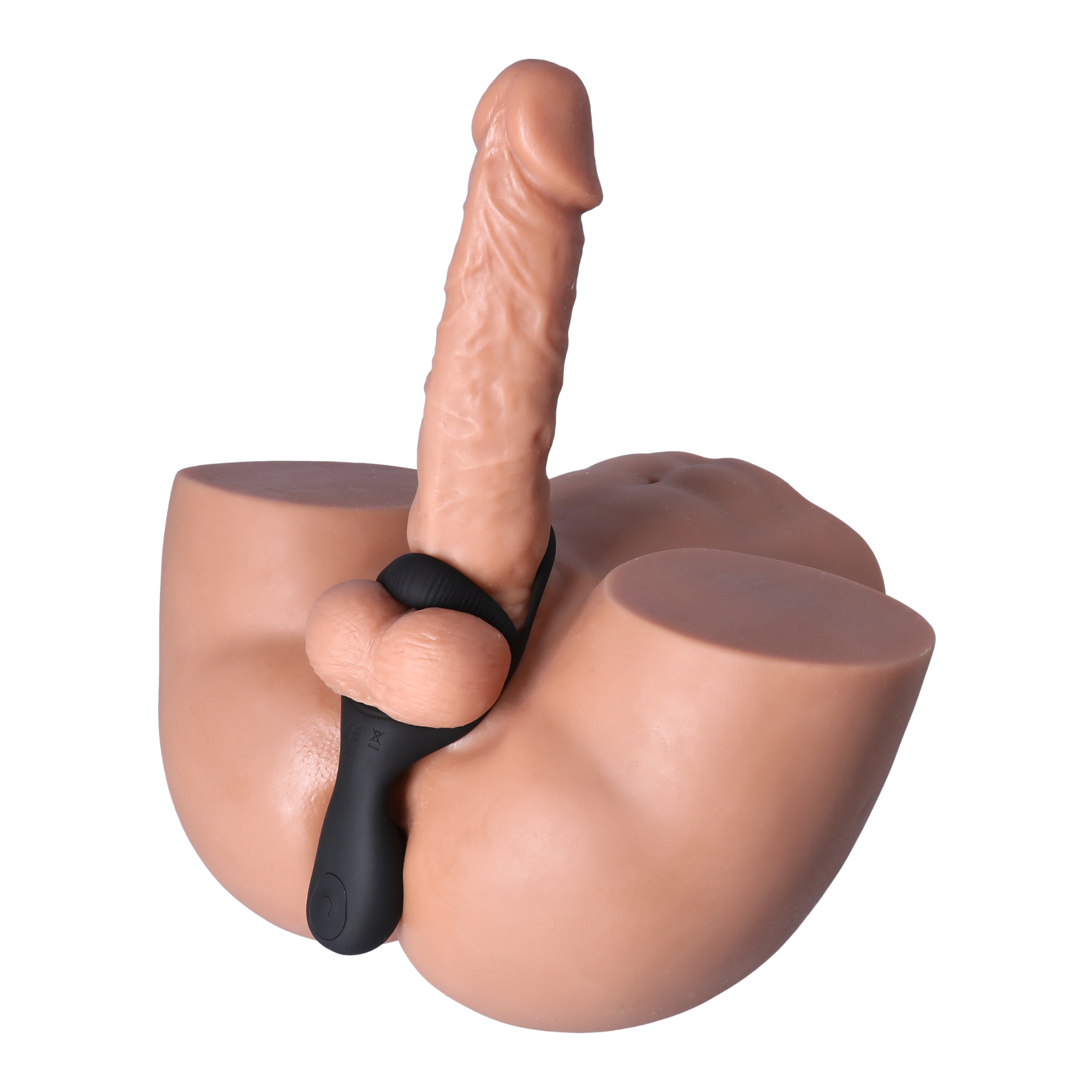 Double Cock Ring with Taint & Clit Stimulator - Strengthens Your O's!