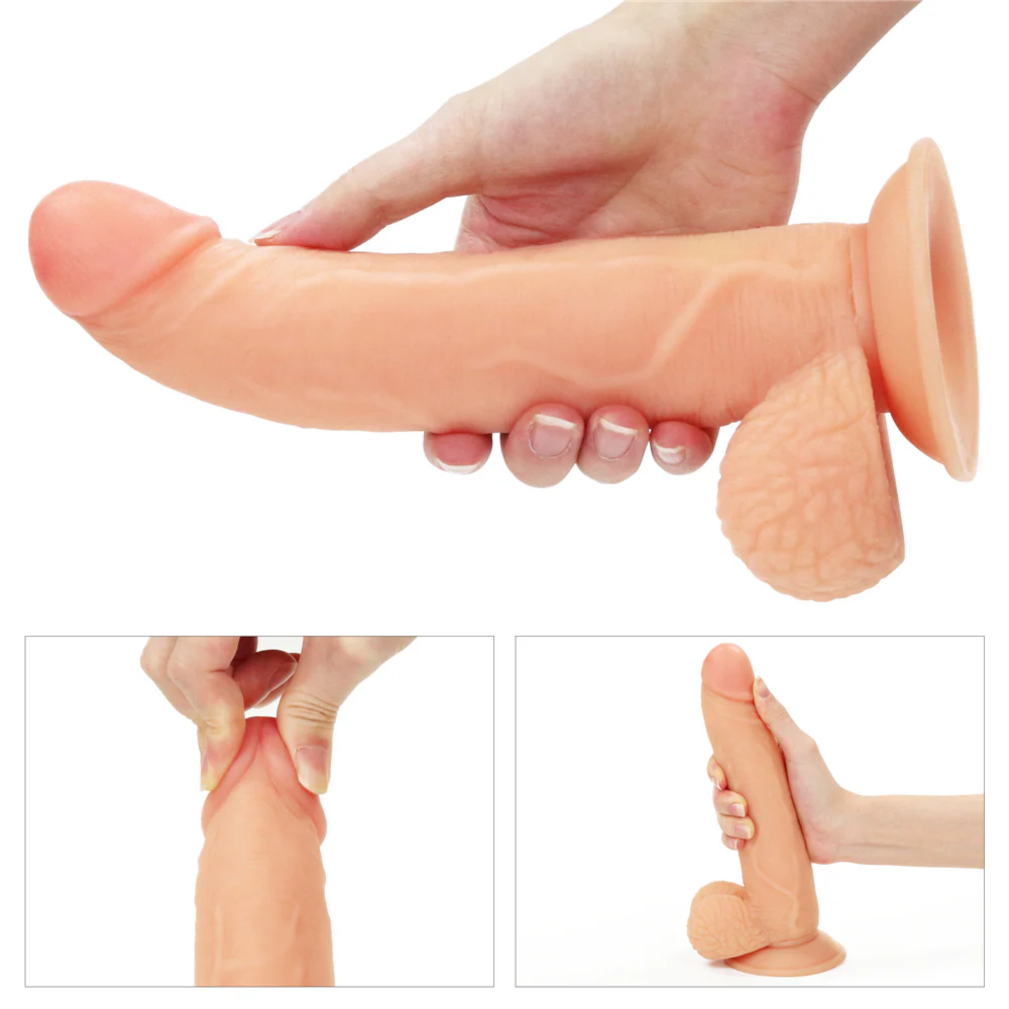 8.5 Inch Easy Strap-on Set - Vibrating Option Available!