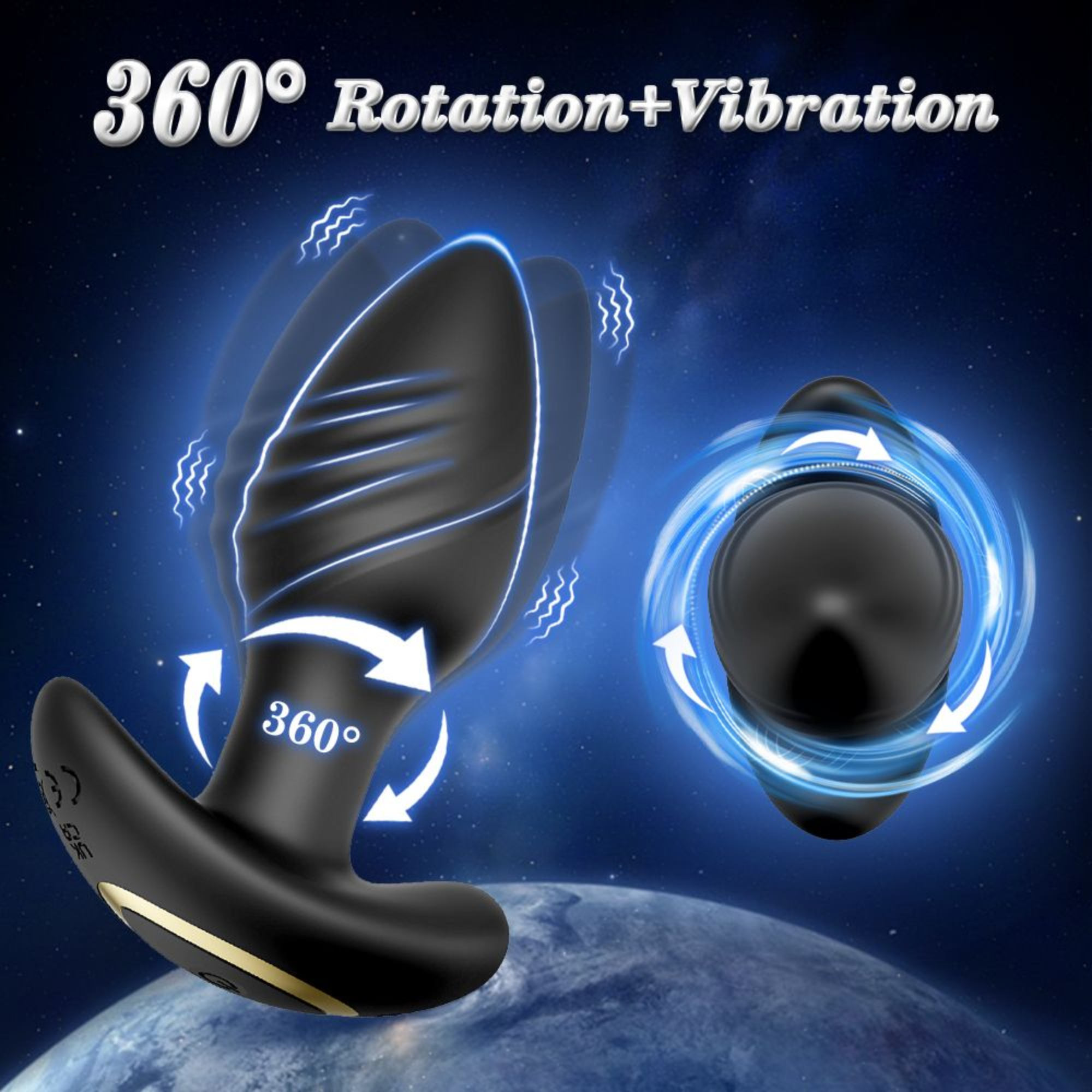 Vibrating & Rotating Bluetooth Butt Plug - Rotates Against Your P-Spot!