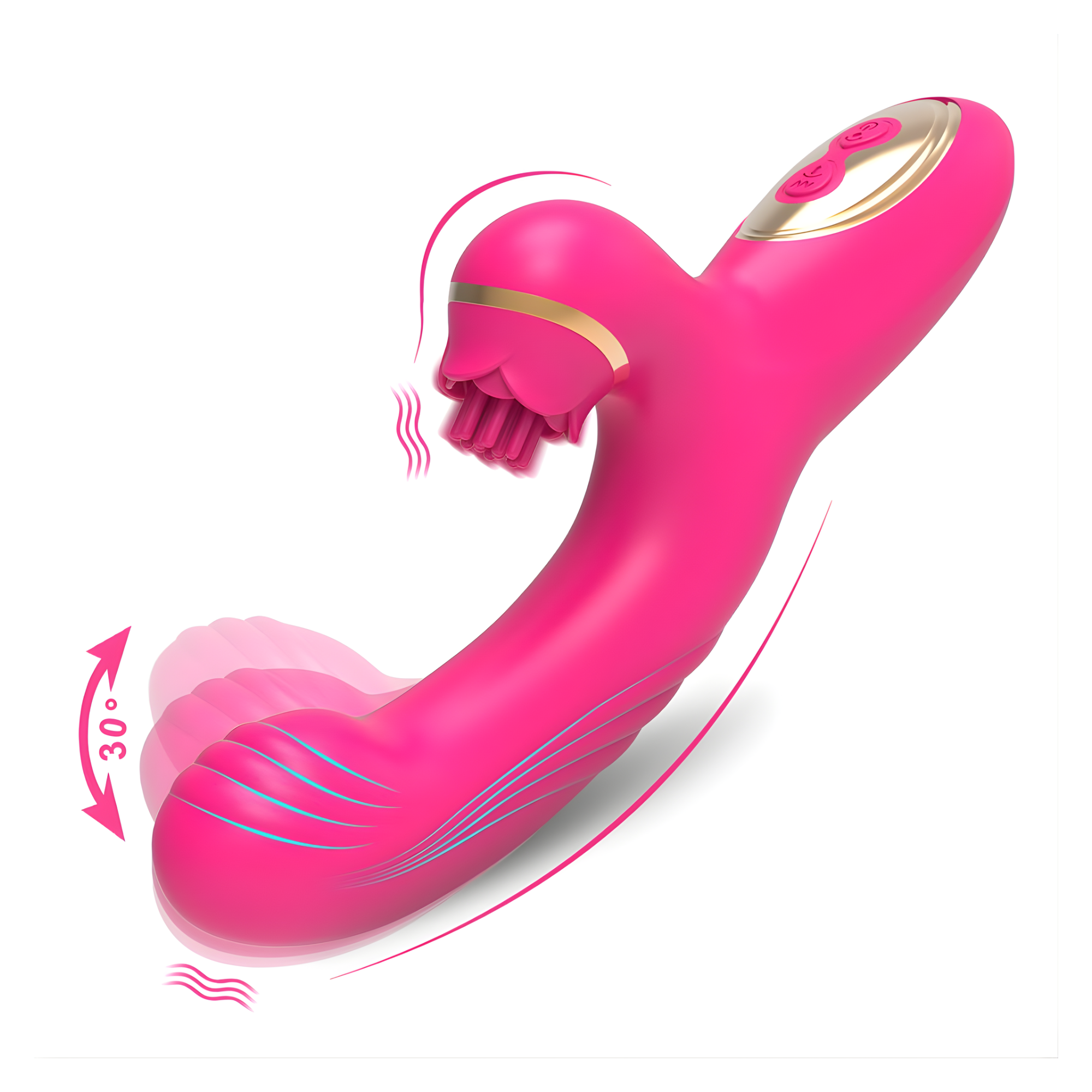 Fingering Clit Tickling Dual Action Vibrator - Experience Blended 'O's from Pulsating Clit & Fingering G-Spot Play!