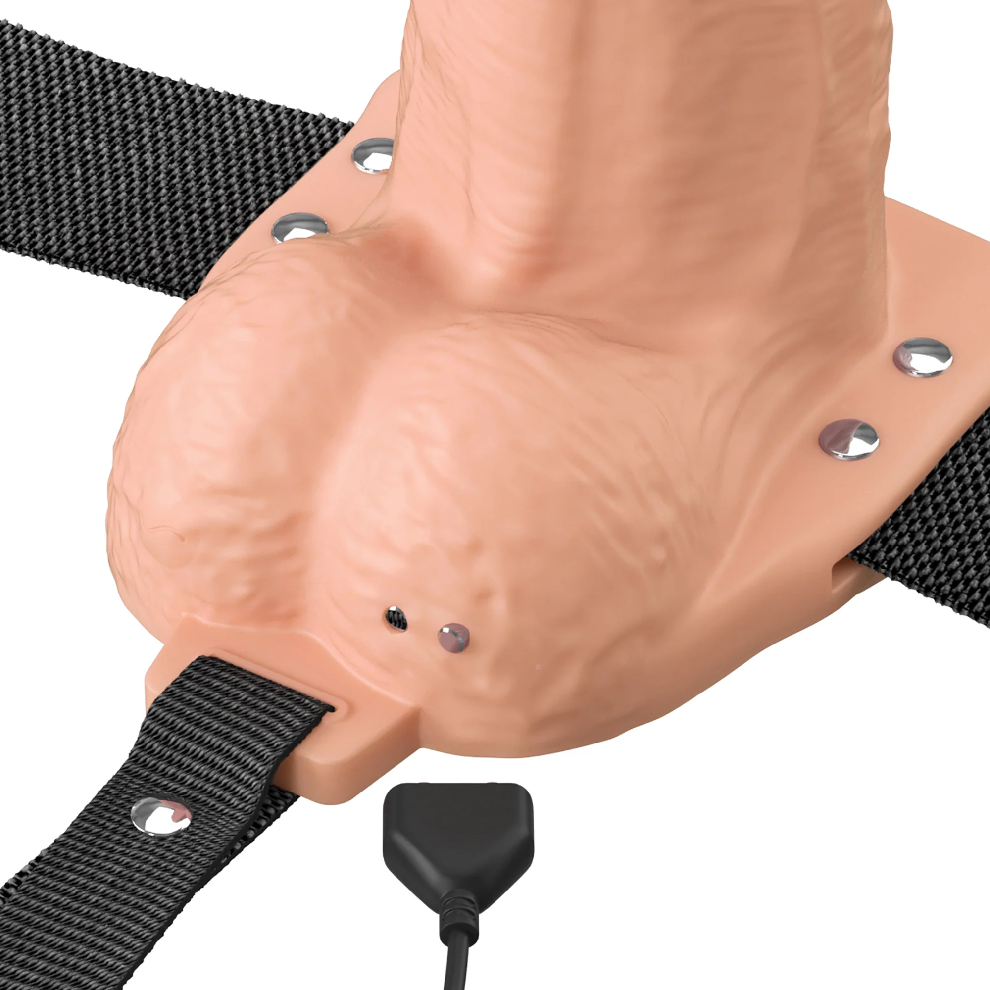 Fantasy X-Tensions Elite Vibrating Rechargeable Silicone Dual Density Hollow Strap-On
