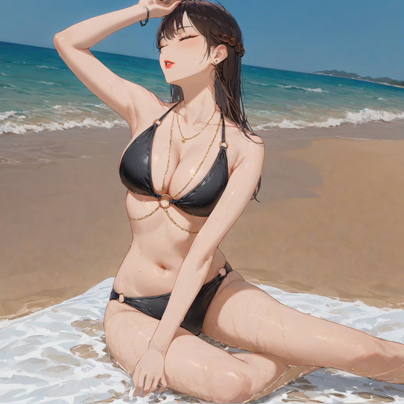 Cool summer body chain swimsuit